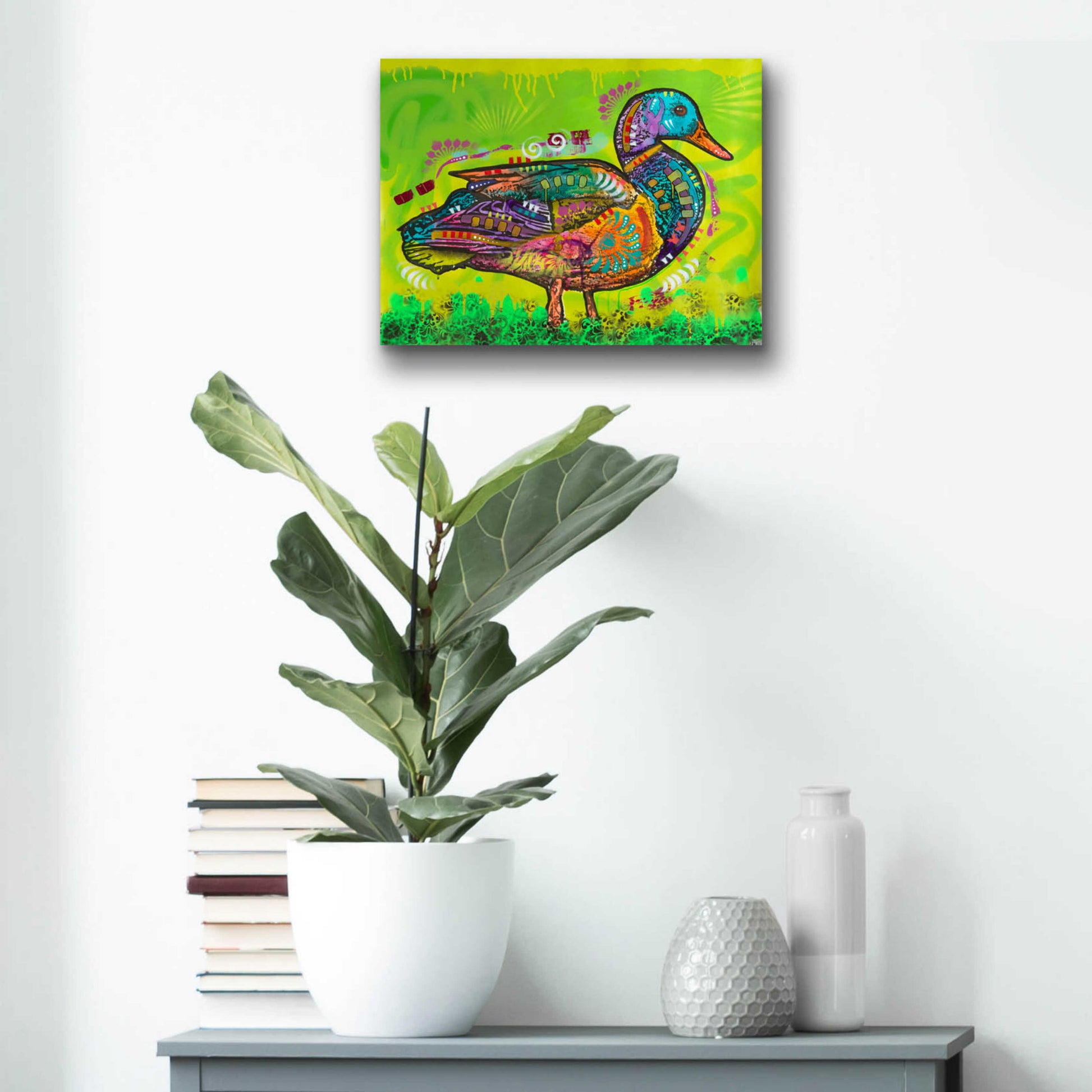 Epic Art 'Electric Duck' by Dean Russo, Acrylic Glass Wall Art,16x12