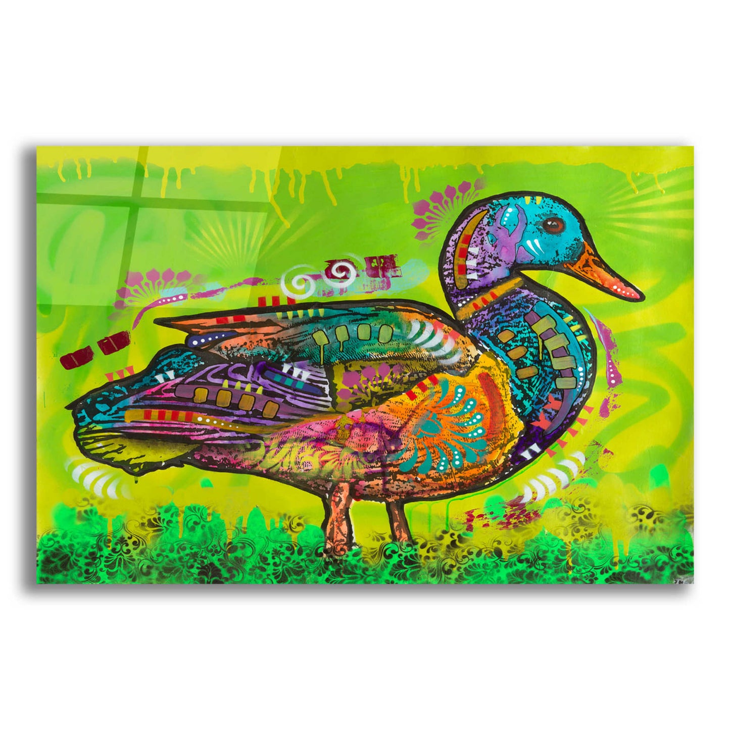 Epic Art 'Electric Duck' by Dean Russo, Acrylic Glass Wall Art,16x12