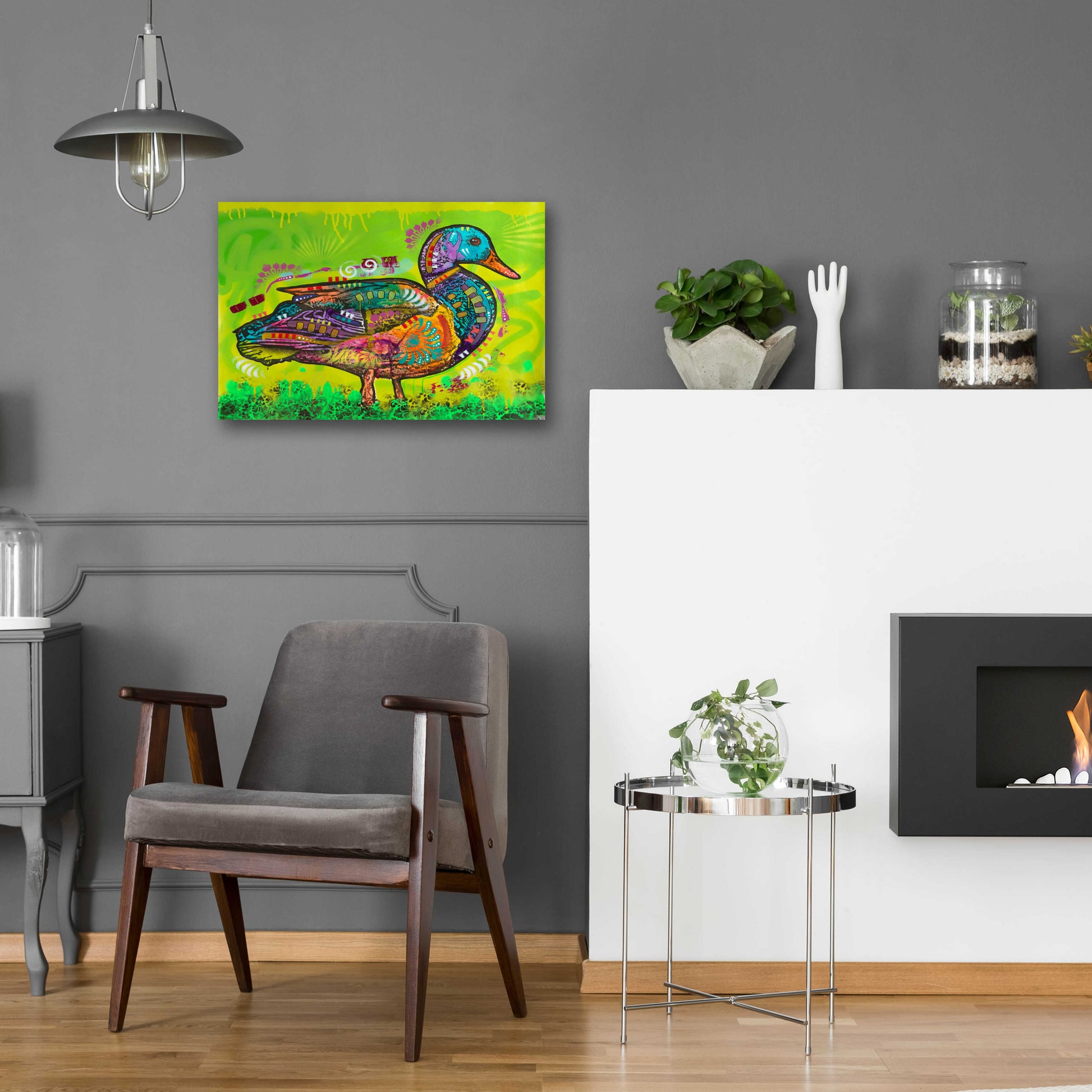 Epic Art 'Electric Duck' by Dean Russo, Acrylic Glass Wall Art,24x16