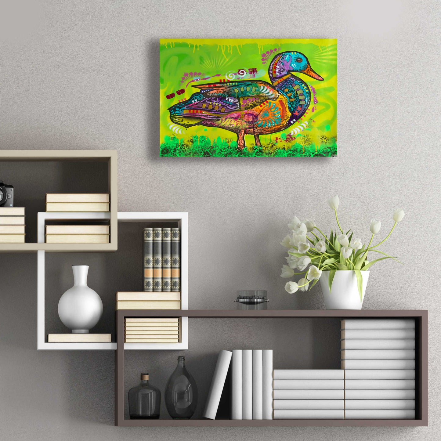 Epic Art 'Electric Duck' by Dean Russo, Acrylic Glass Wall Art,24x16