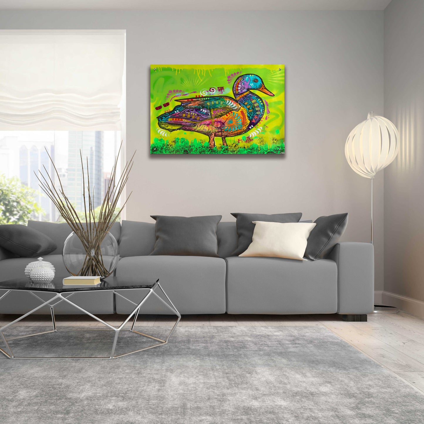 Epic Art 'Electric Duck' by Dean Russo, Acrylic Glass Wall Art,36x24