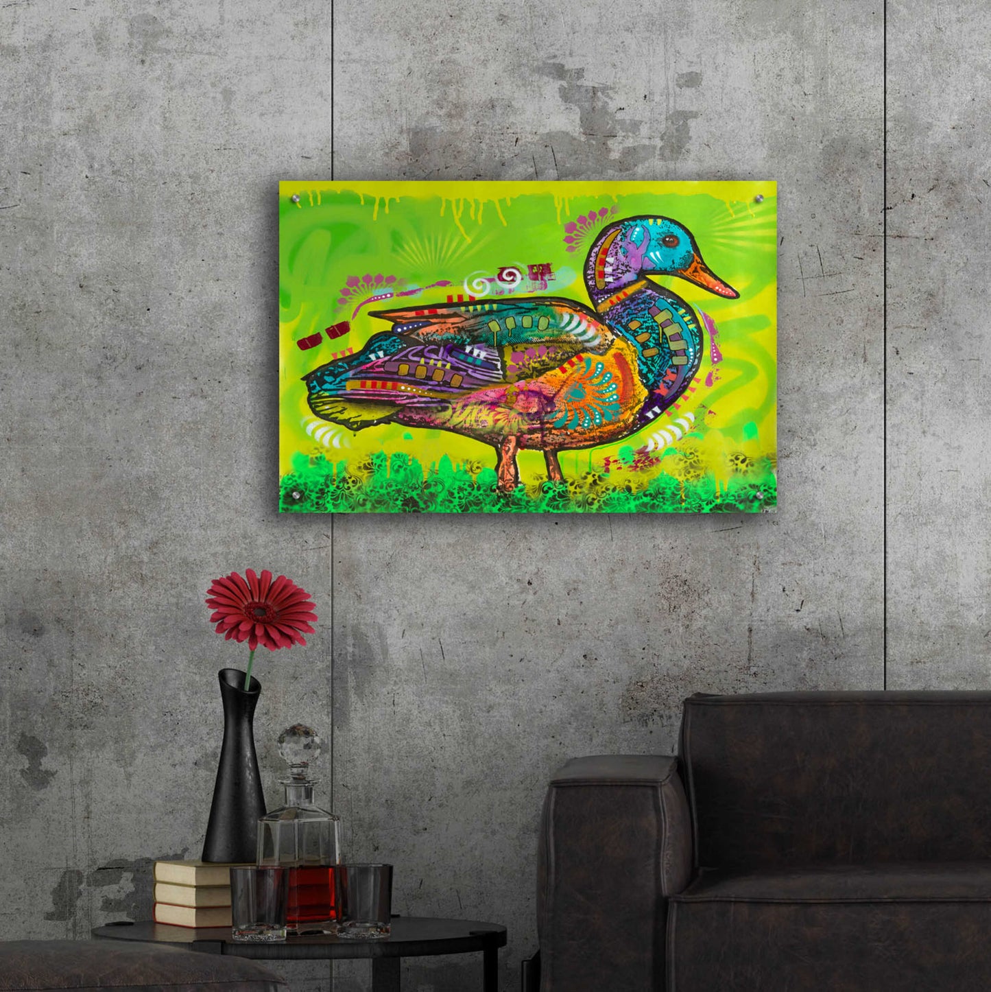 Epic Art 'Electric Duck' by Dean Russo, Acrylic Glass Wall Art,36x24