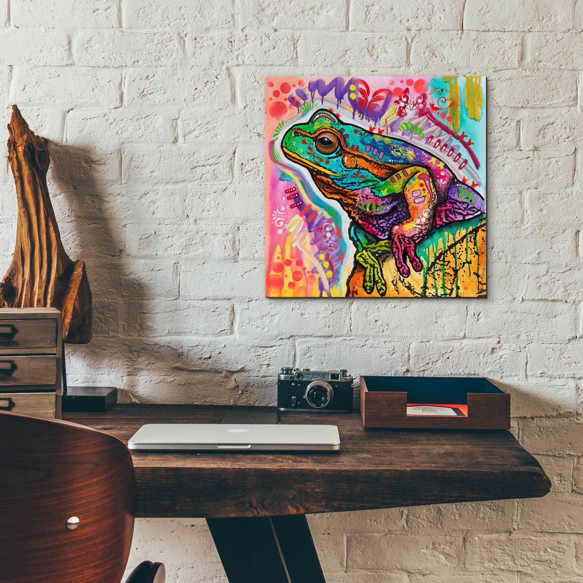 Epic Art 'Psychedelic Frog' by Dean Russo, Acrylic Glass Wall Art,12x12