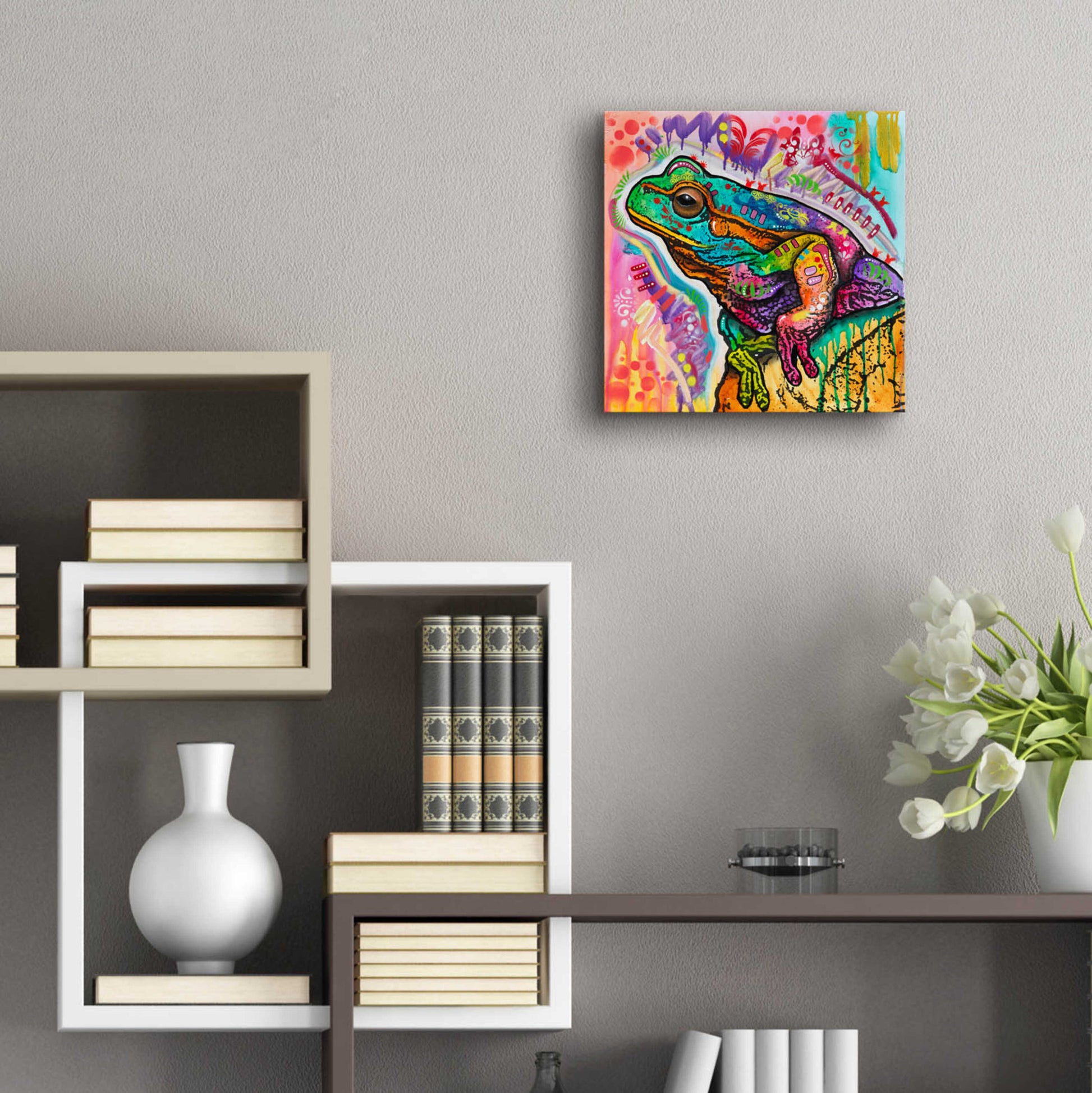 Epic Art 'Psychedelic Frog' by Dean Russo, Acrylic Glass Wall Art,12x12