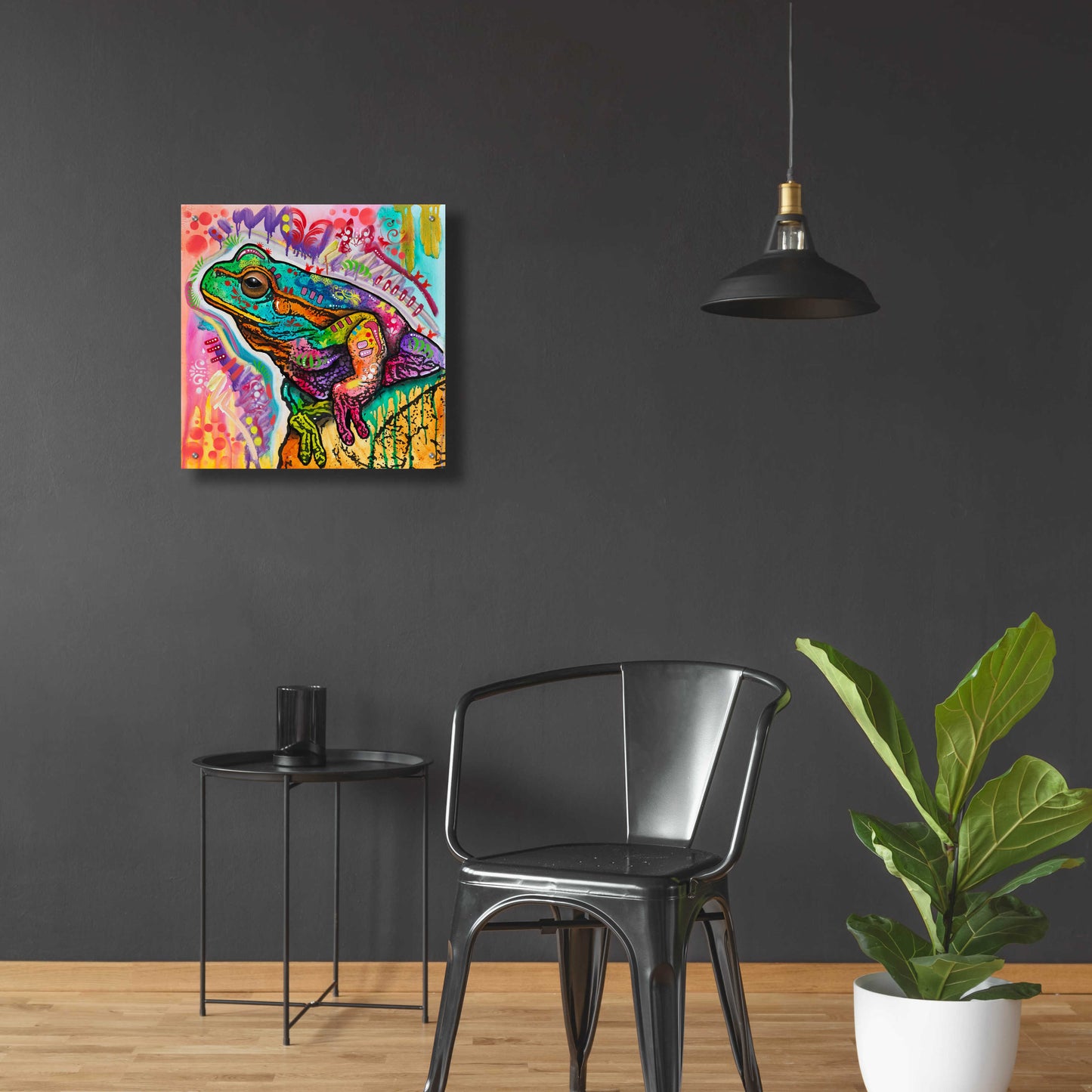 Epic Art 'Psychedelic Frog' by Dean Russo, Acrylic Glass Wall Art,24x24