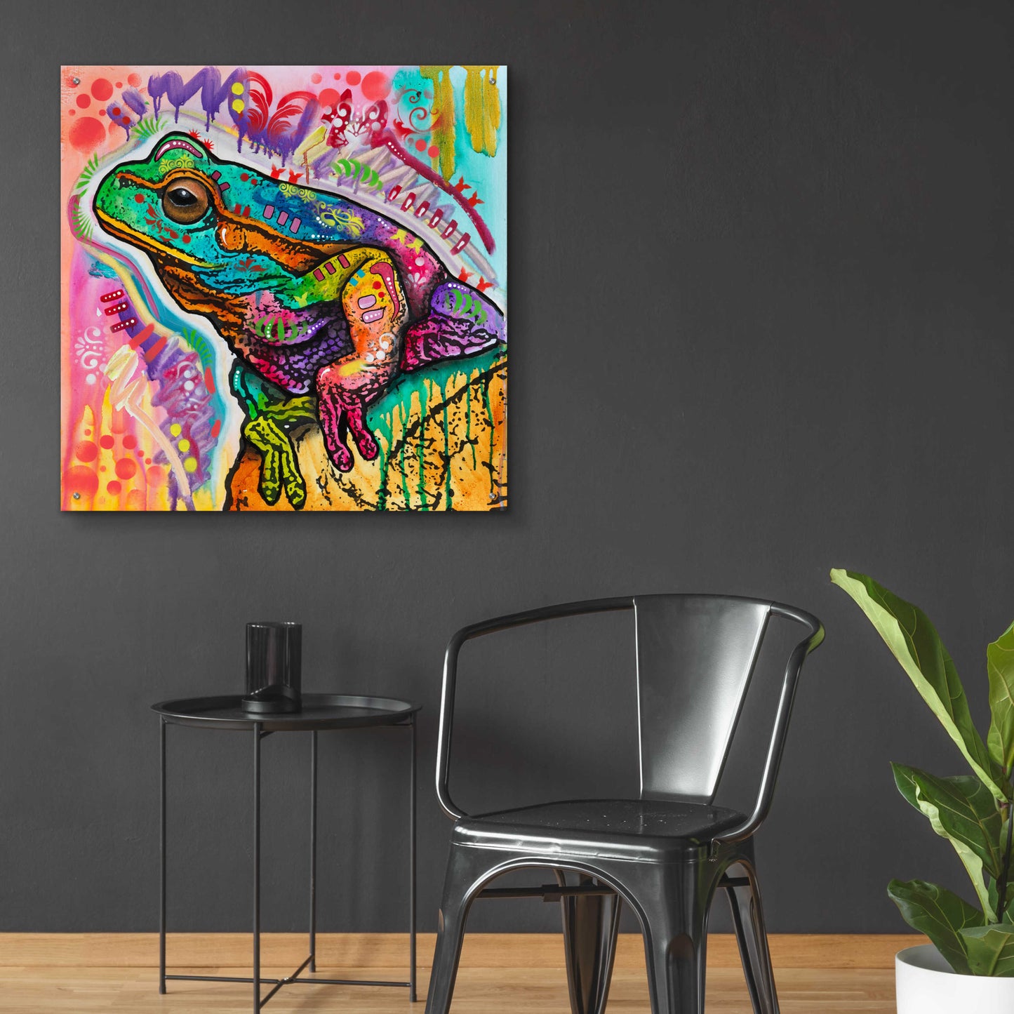 Epic Art 'Psychedelic Frog' by Dean Russo, Acrylic Glass Wall Art,36x36