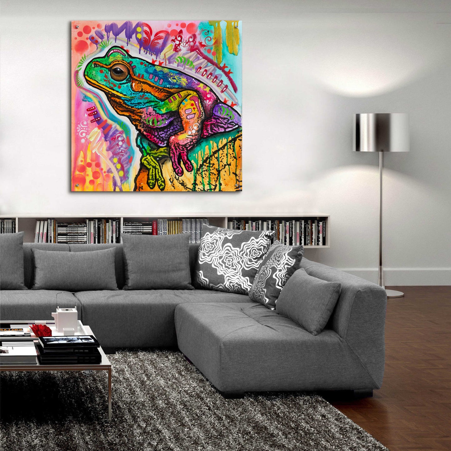 Epic Art 'Psychedelic Frog' by Dean Russo, Acrylic Glass Wall Art,36x36