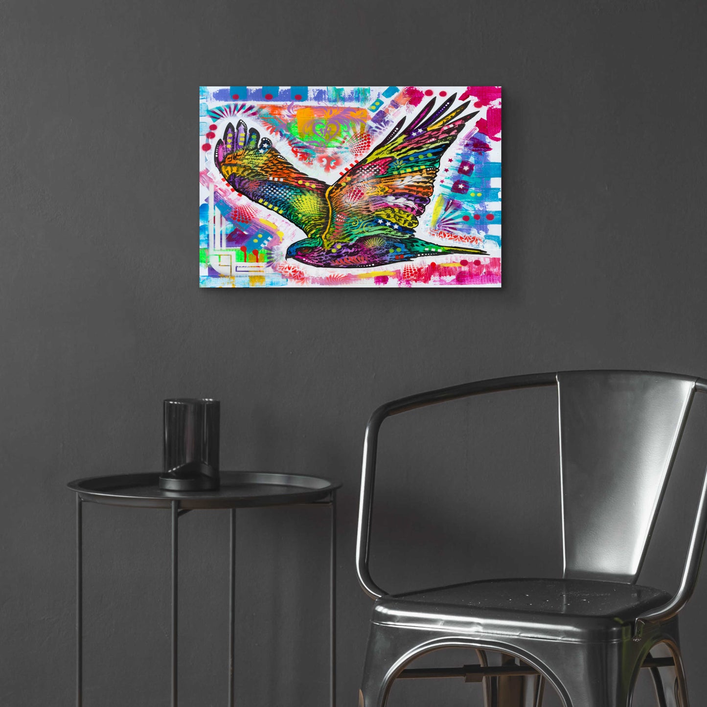 Epic Art 'Hawk' by Dean Russo, Acrylic Glass Wall Art,24x16