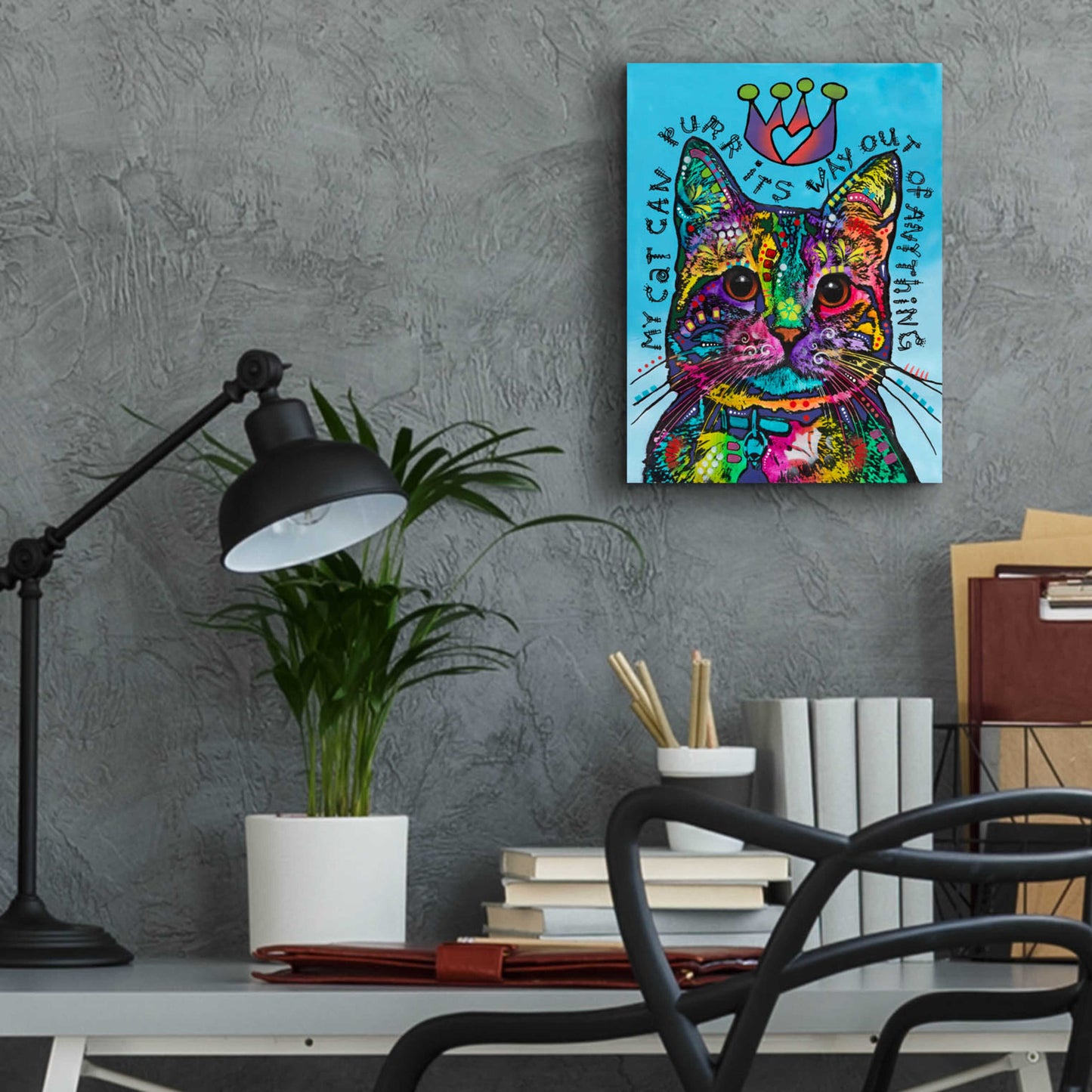 Epic Art 'My Cat' by Dean Russo, Acrylic Glass Wall Art,12x16