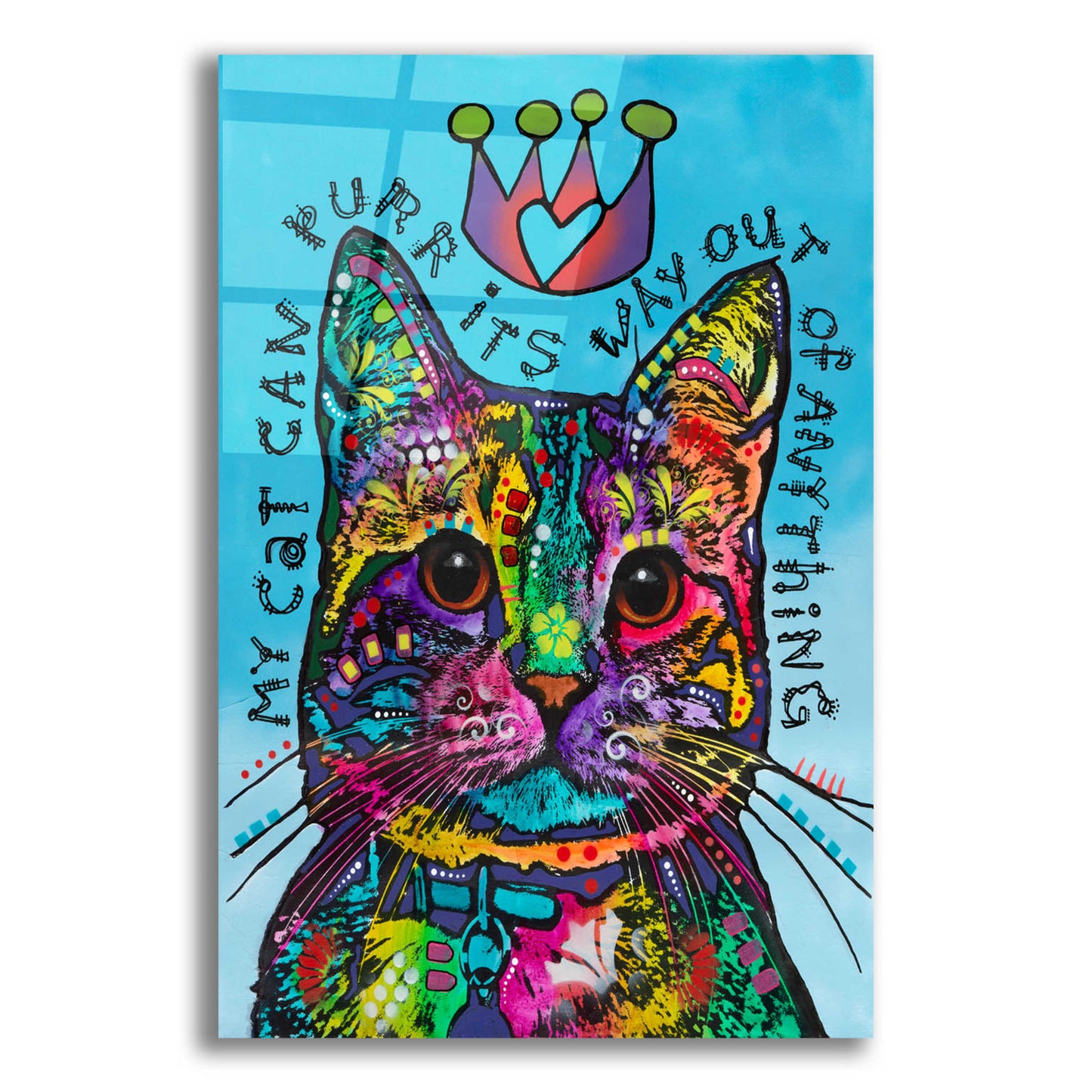 Epic Art 'My Cat' by Dean Russo, Acrylic Glass Wall Art,12x16