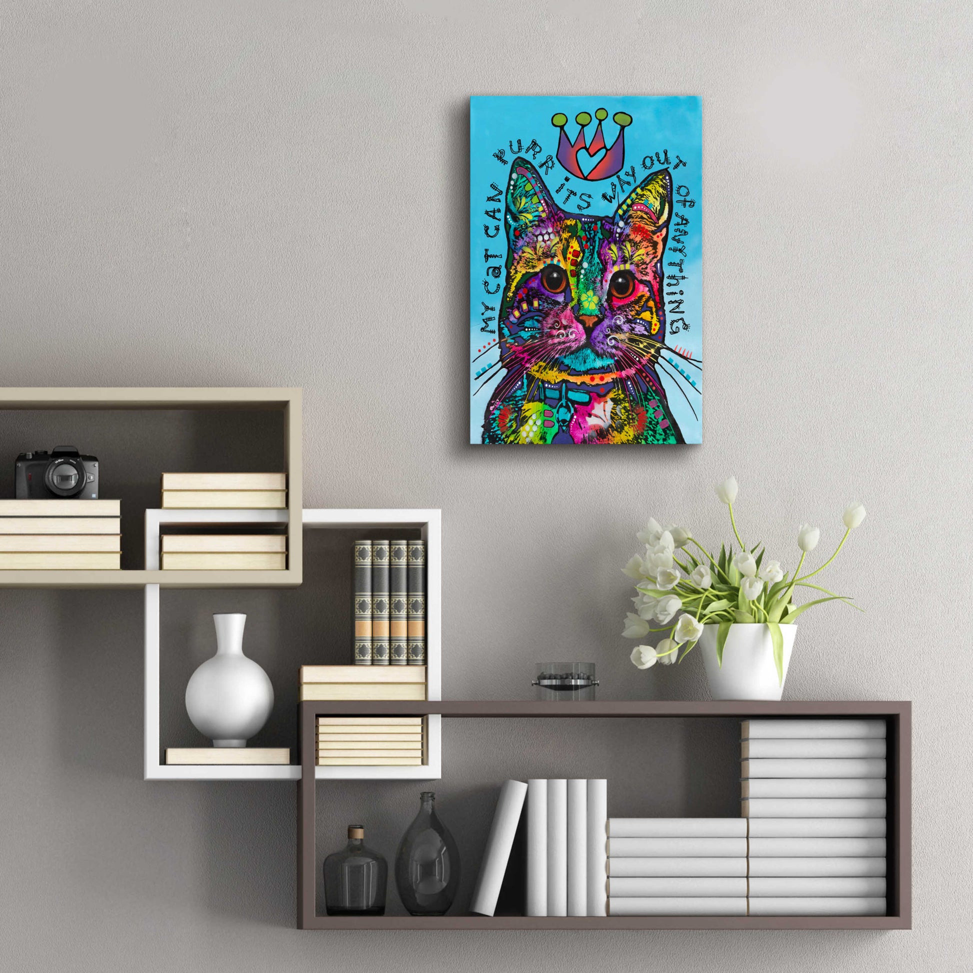 Epic Art 'My Cat' by Dean Russo, Acrylic Glass Wall Art,16x24