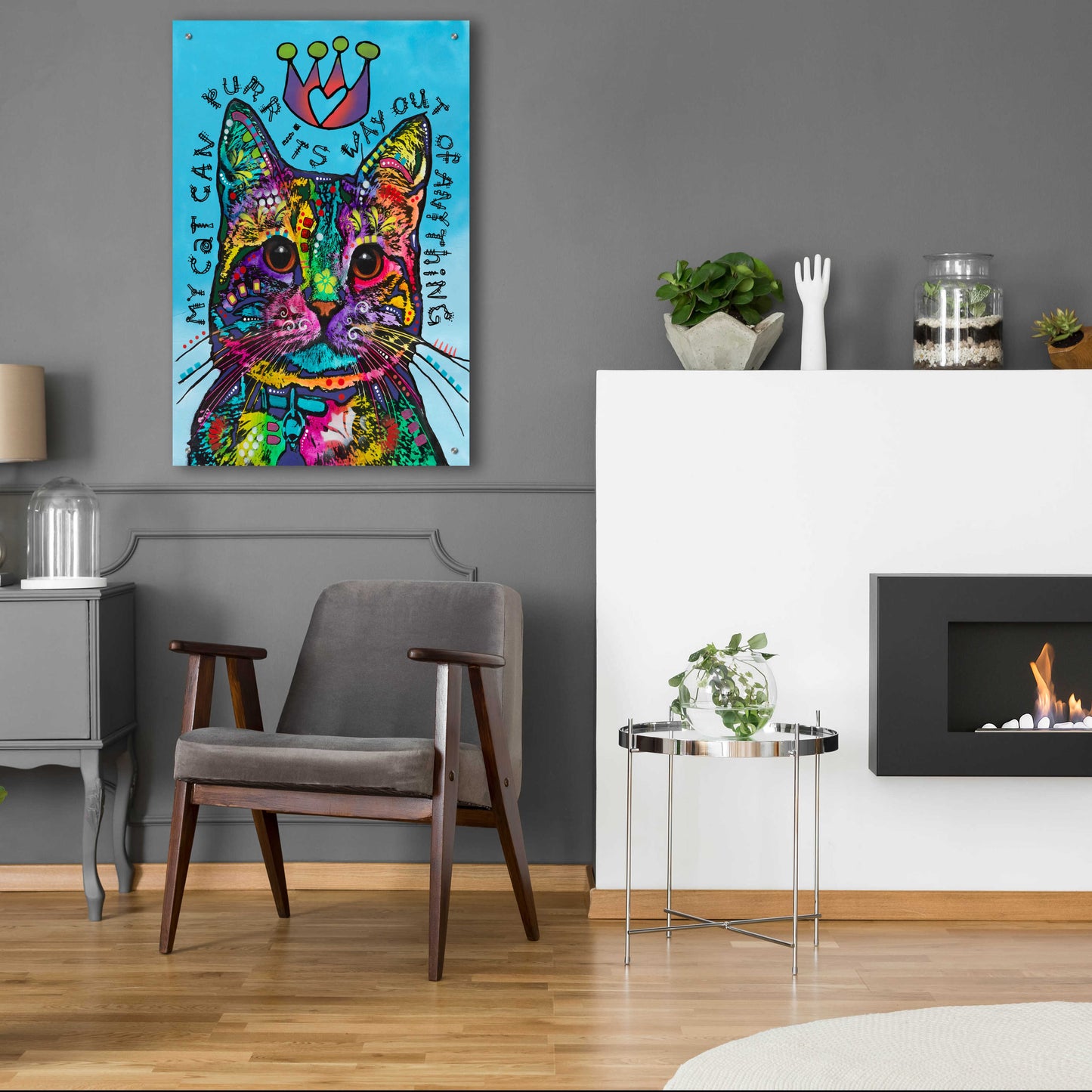 Epic Art 'My Cat' by Dean Russo, Acrylic Glass Wall Art,24x36