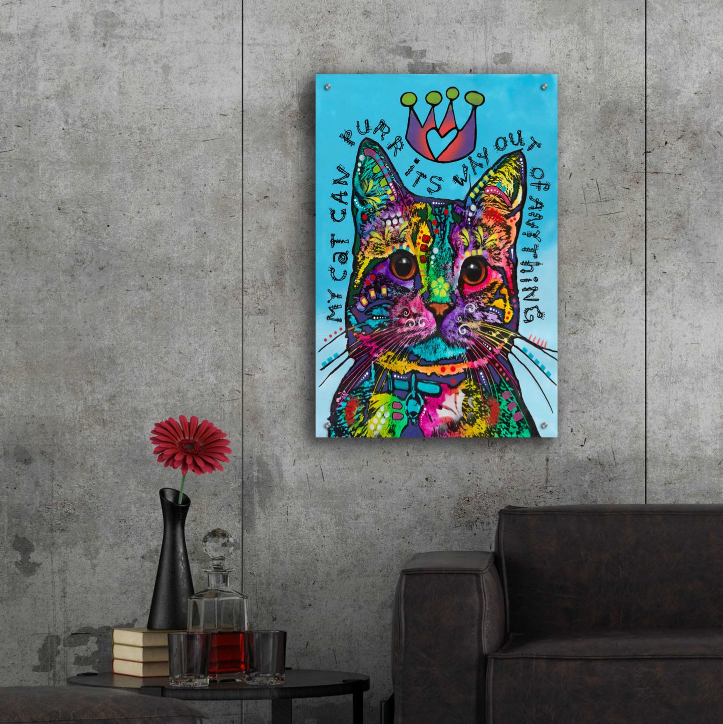 Epic Art 'My Cat' by Dean Russo, Acrylic Glass Wall Art,24x36