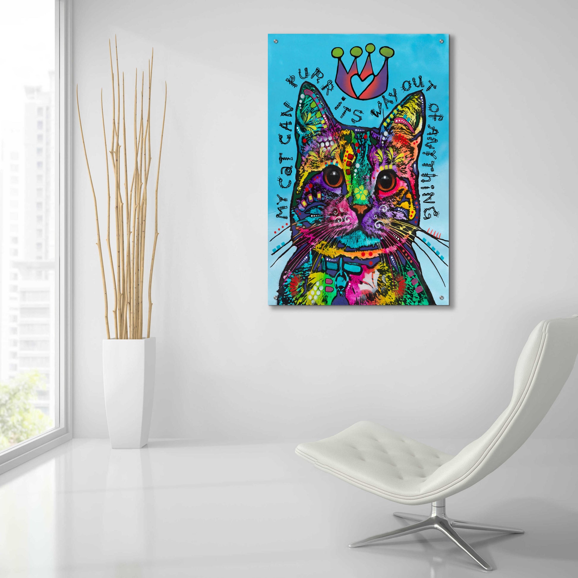 Epic Art 'My Cat' by Dean Russo, Acrylic Glass Wall Art,24x36