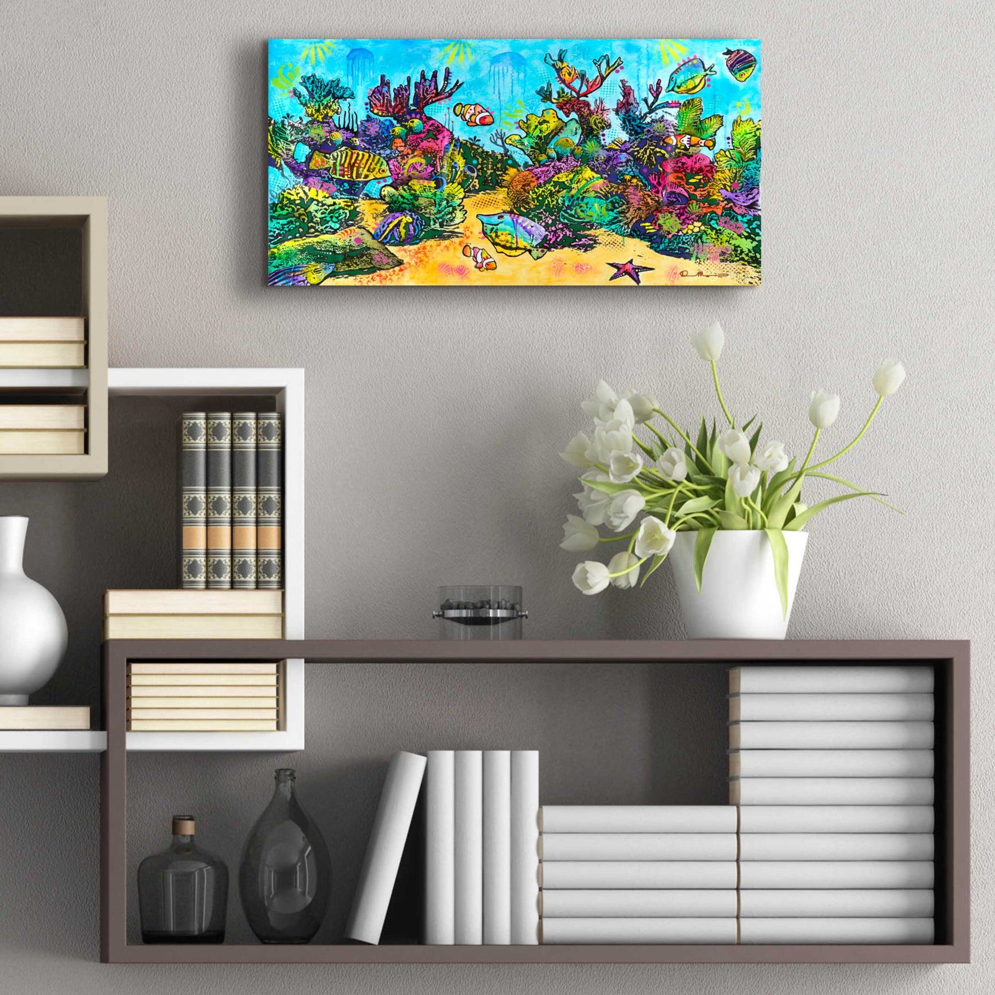 Epic Art 'Underwater Magic' by Dean Russo, Acrylic Glass Wall Art,24x12