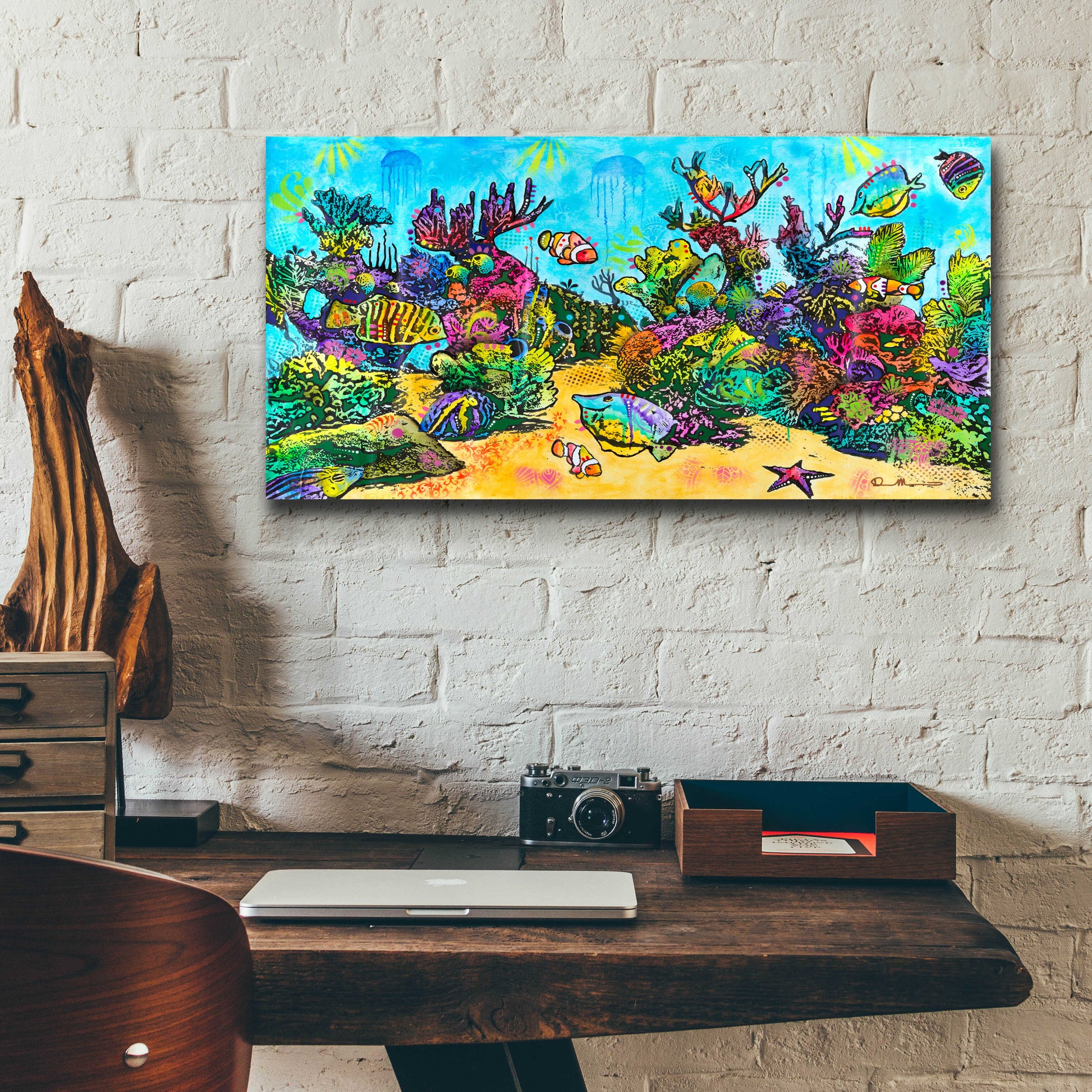 Epic Art 'Underwater Magic' by Dean Russo, Acrylic Glass Wall Art,24x12