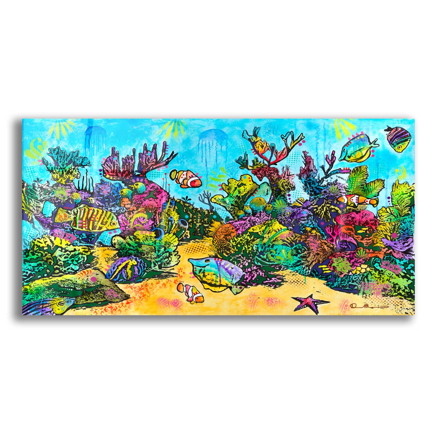 Epic Art 'Underwater Magic' by Dean Russo, Acrylic Glass Wall Art,24x12