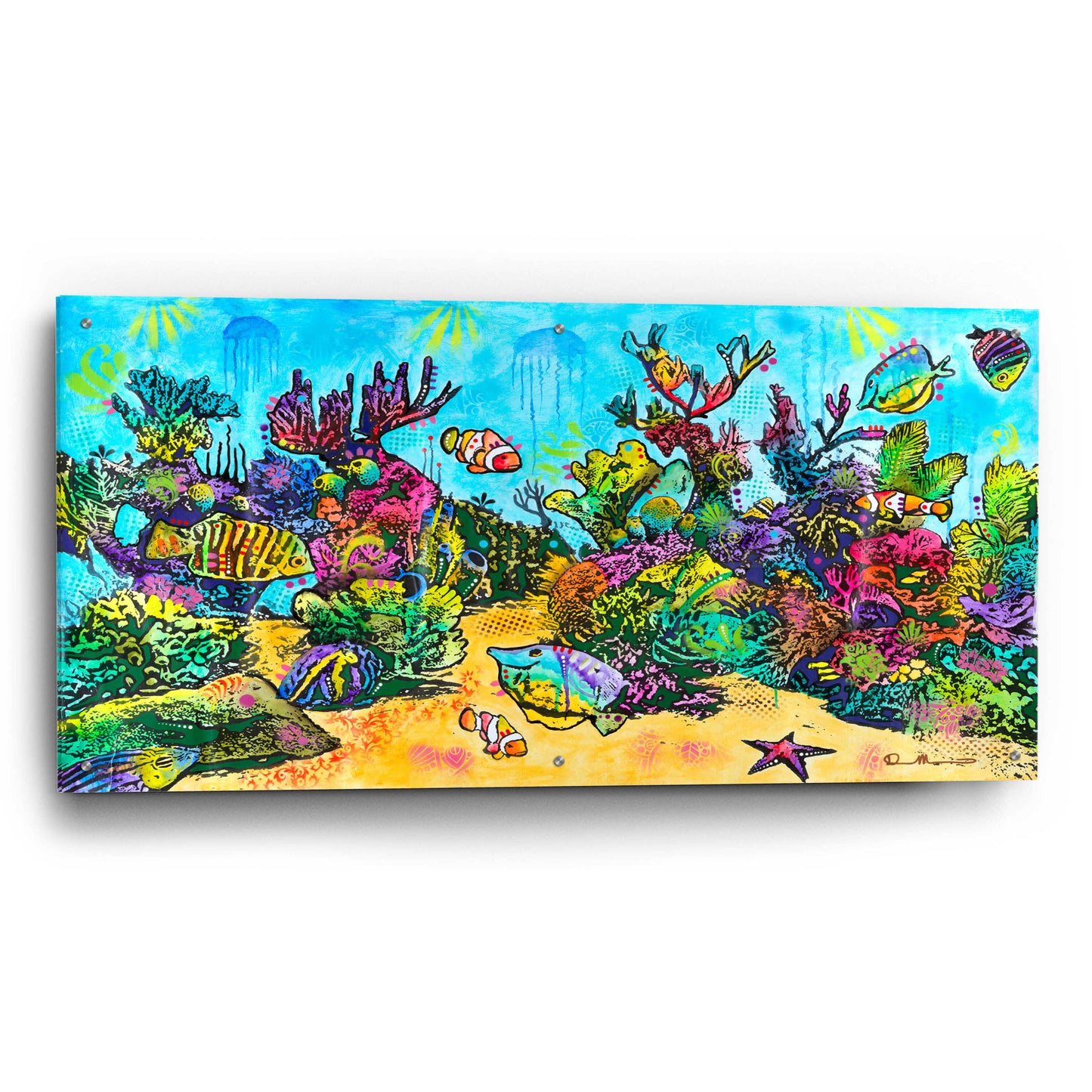 Epic Art 'Underwater Magic' by Dean Russo, Acrylic Glass Wall Art,48x24