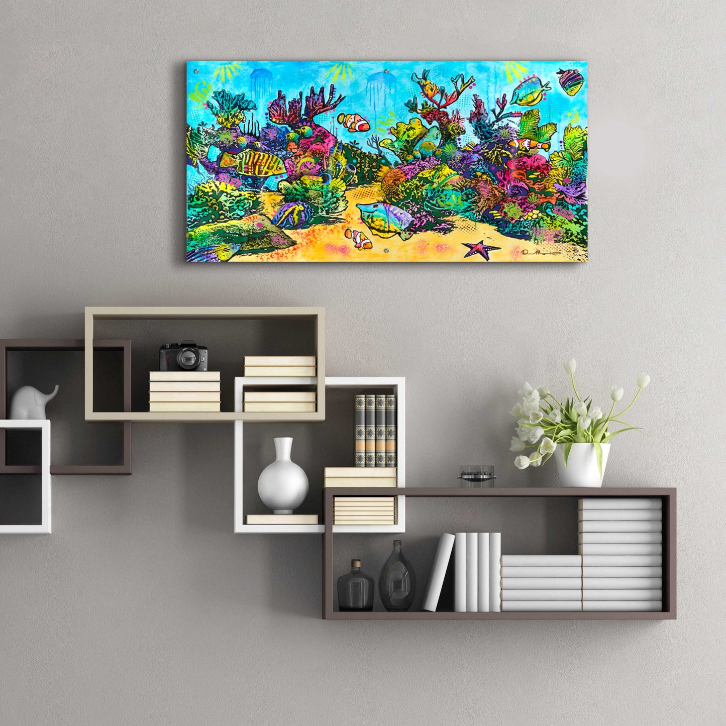 Epic Art 'Underwater Magic' by Dean Russo, Acrylic Glass Wall Art,48x24