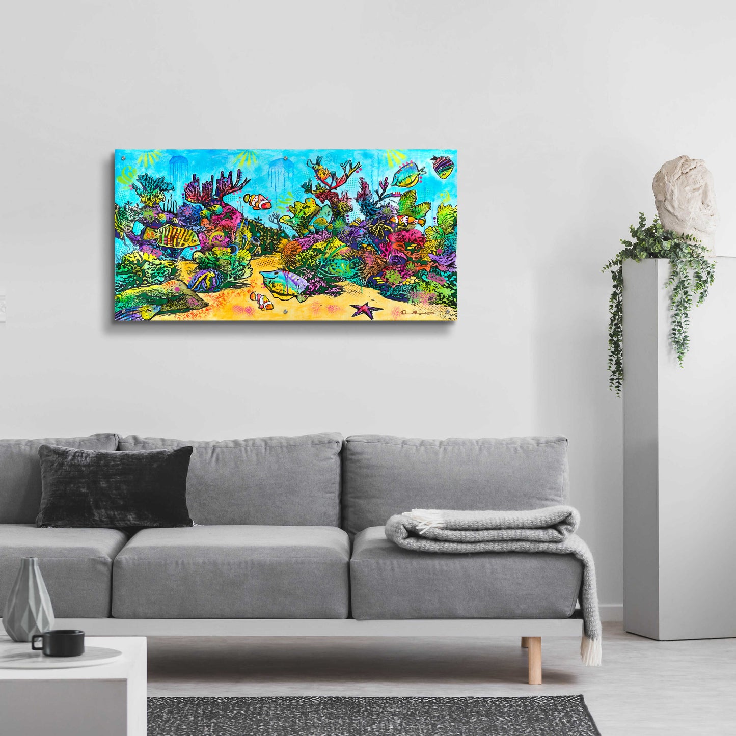 Epic Art 'Underwater Magic' by Dean Russo, Acrylic Glass Wall Art,48x24