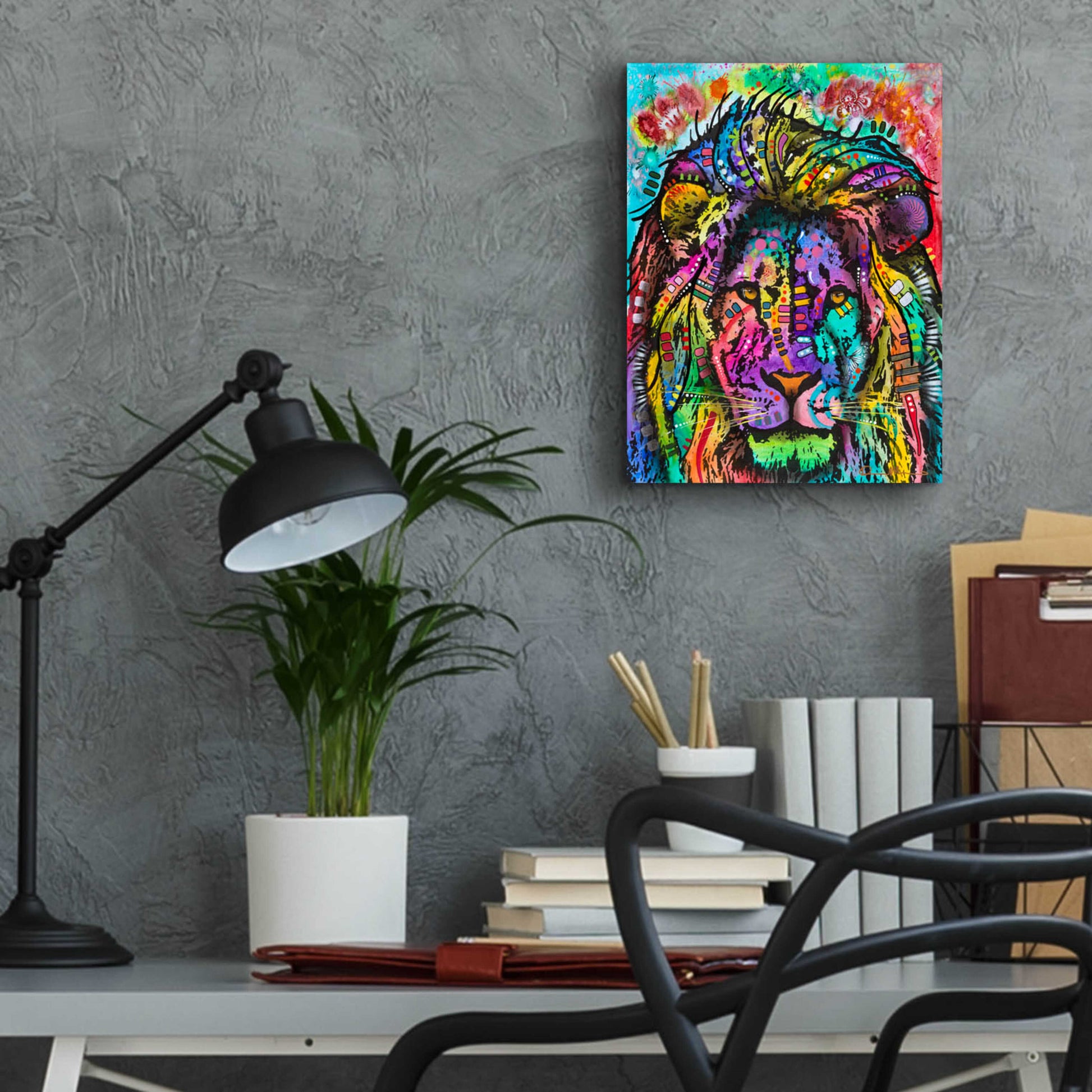 Epic Art 'King of the Jungle' by Dean Russo, Acrylic Glass Wall Art,12x16