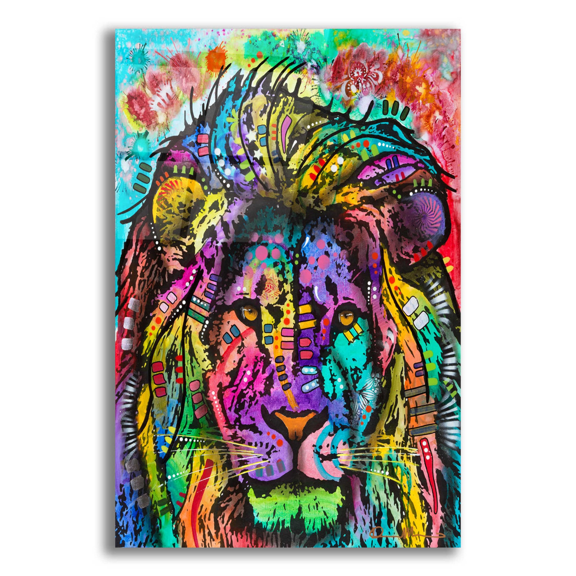 Epic Art 'King of the Jungle' by Dean Russo, Acrylic Glass Wall Art,12x16