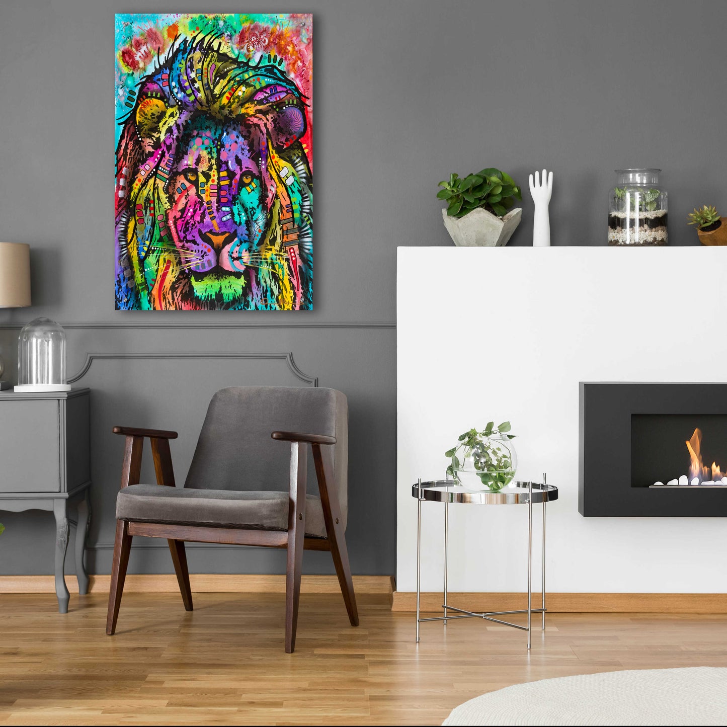 Epic Art 'King of the Jungle' by Dean Russo, Acrylic Glass Wall Art,24x36