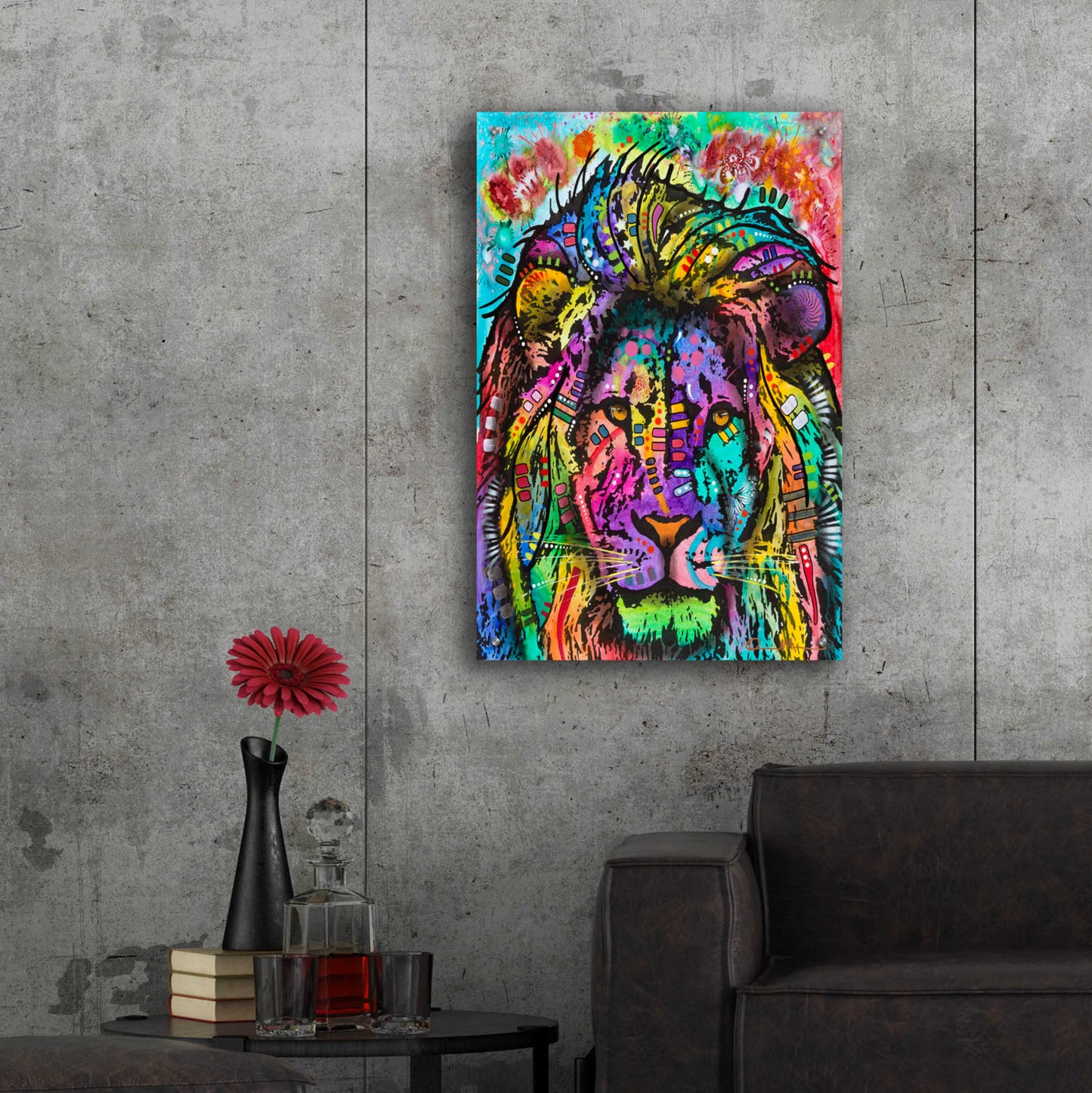 Epic Art 'King of the Jungle' by Dean Russo, Acrylic Glass Wall Art,24x36