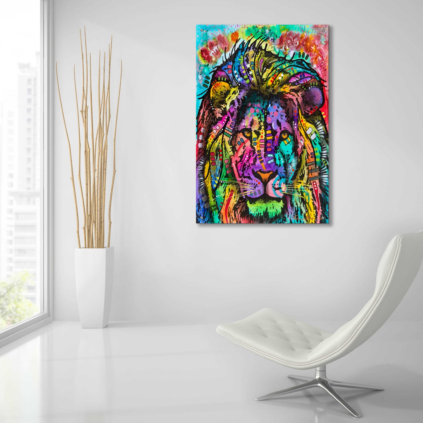 Epic Art 'King of the Jungle' by Dean Russo, Acrylic Glass Wall Art,24x36