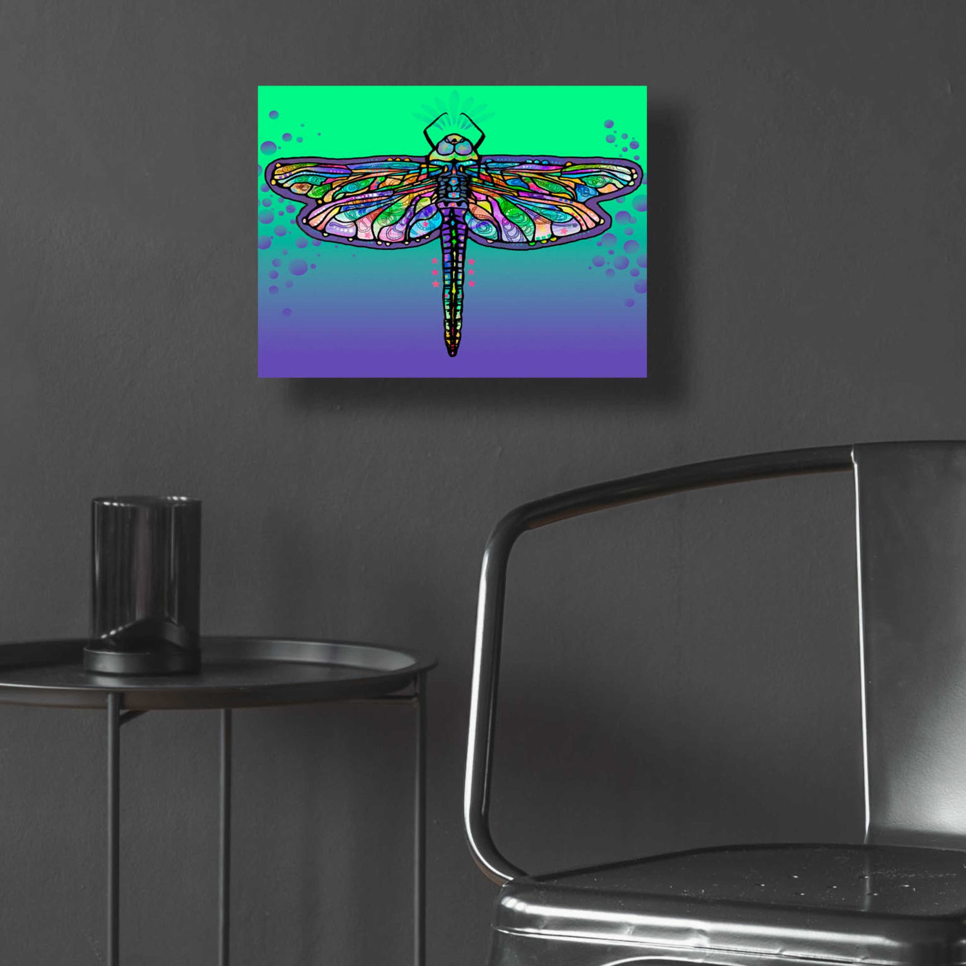 Epic Art 'Dragonfly' by Dean Russo, Acrylic Glass Wall Art,16x12