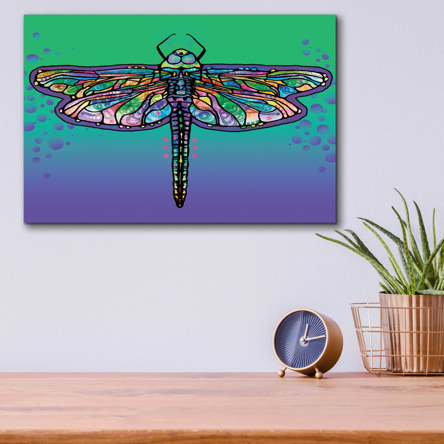 Epic Art 'Dragonfly' by Dean Russo, Acrylic Glass Wall Art,16x12