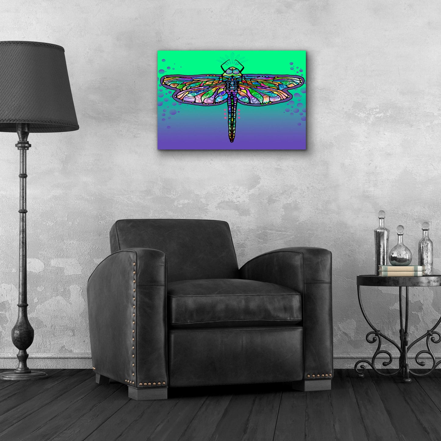 Epic Art 'Dragonfly' by Dean Russo, Acrylic Glass Wall Art,24x16