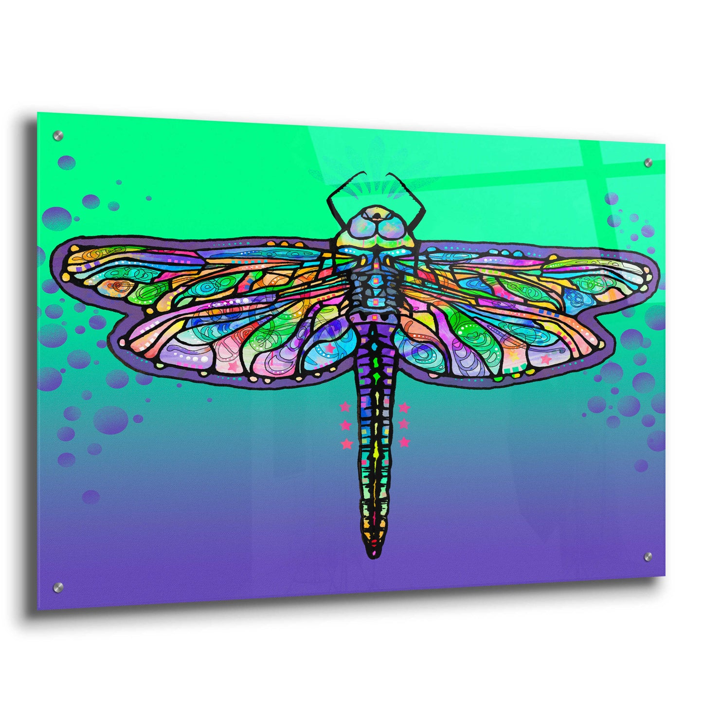 Epic Art 'Dragonfly' by Dean Russo, Acrylic Glass Wall Art,36x24