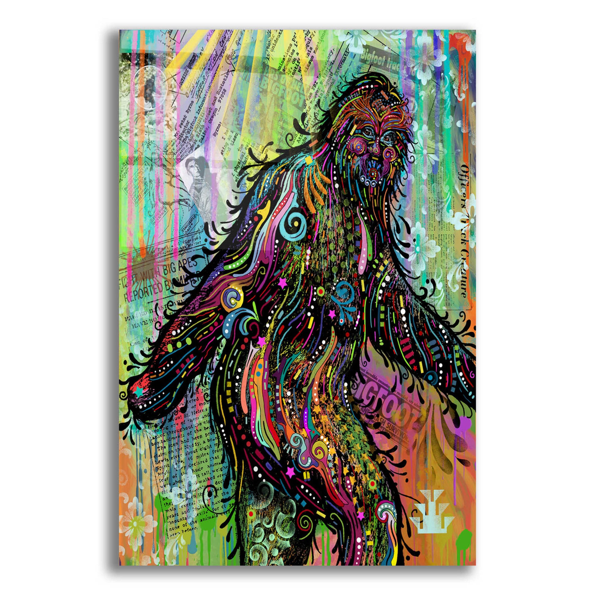 Epic Art 'Bigfoot' by Dean Russo, Acrylic Glass Wall Art,12x16