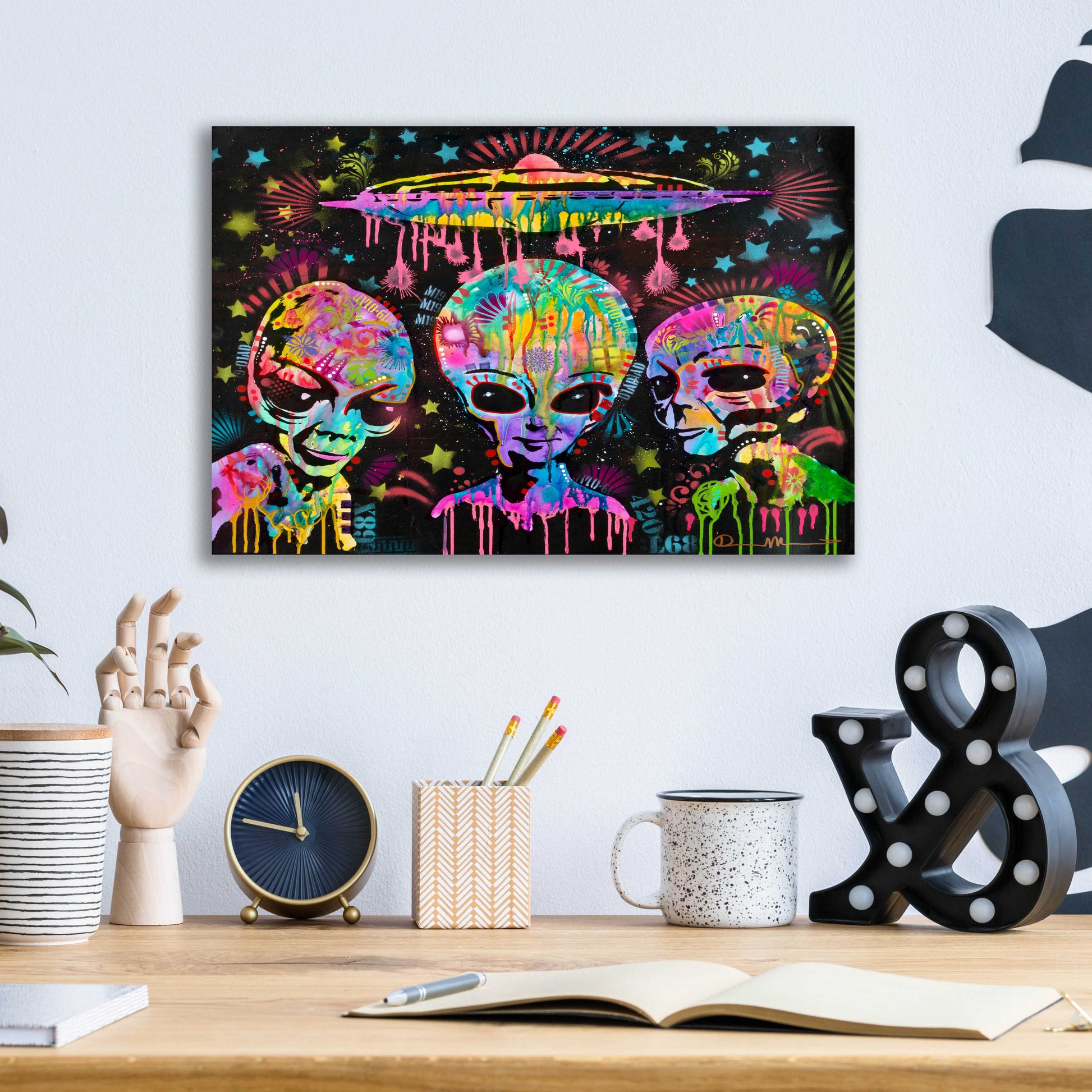 Epic Art 'Aliens' by Dean Russo, Acrylic Glass Wall Art,16x12