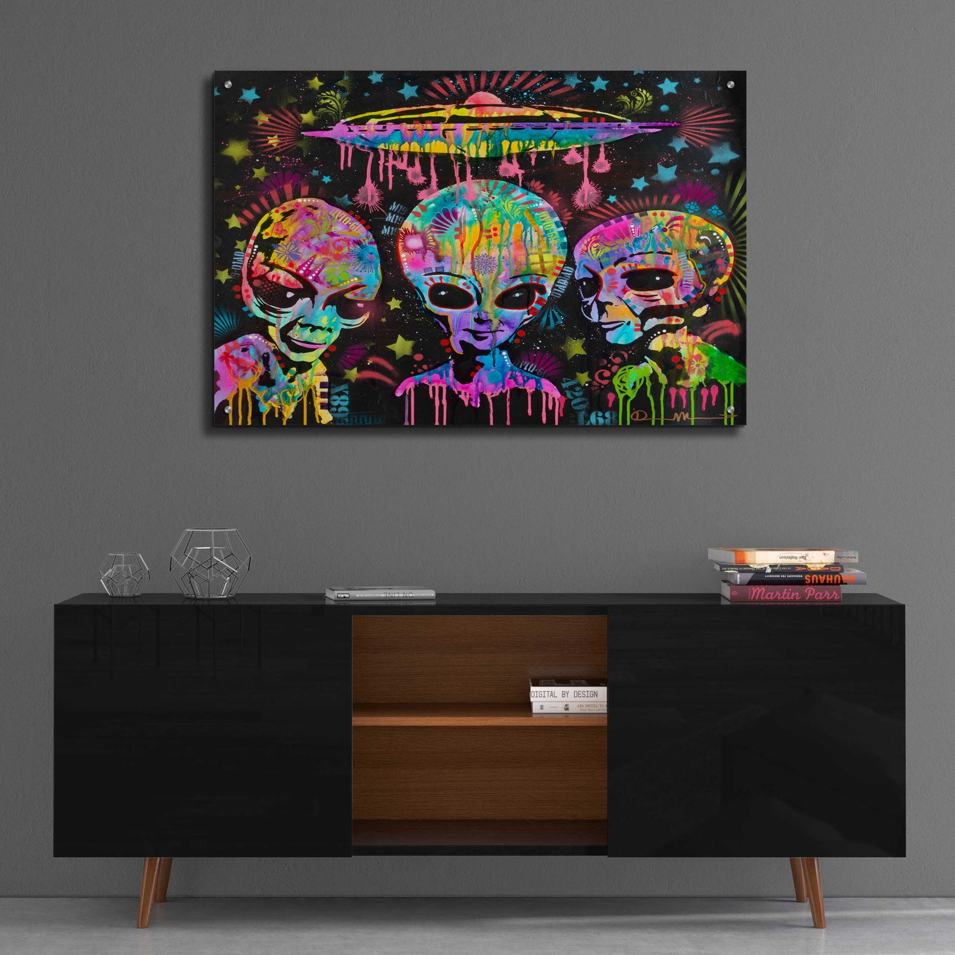 Epic Art 'Aliens' by Dean Russo, Acrylic Glass Wall Art,36x24