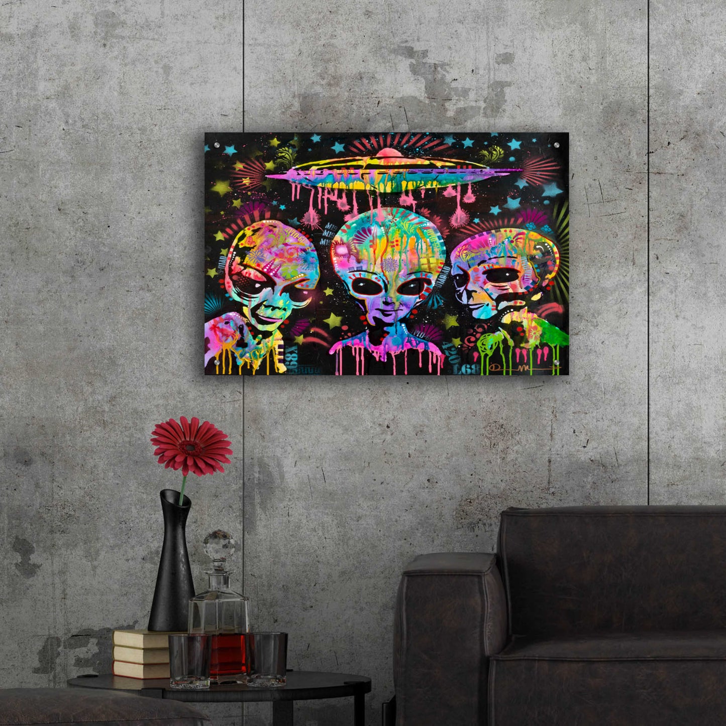 Epic Art 'Aliens' by Dean Russo, Acrylic Glass Wall Art,36x24