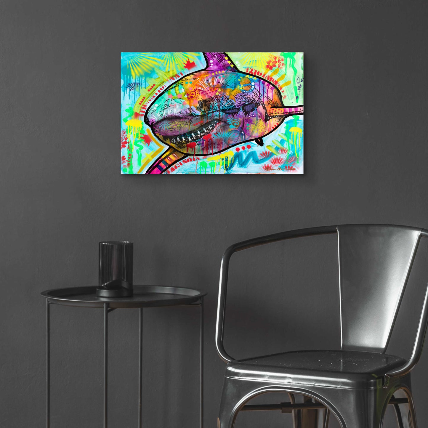 Epic Art 'Shark 2' by Dean Russo, Acrylic Glass Wall Art,24x16