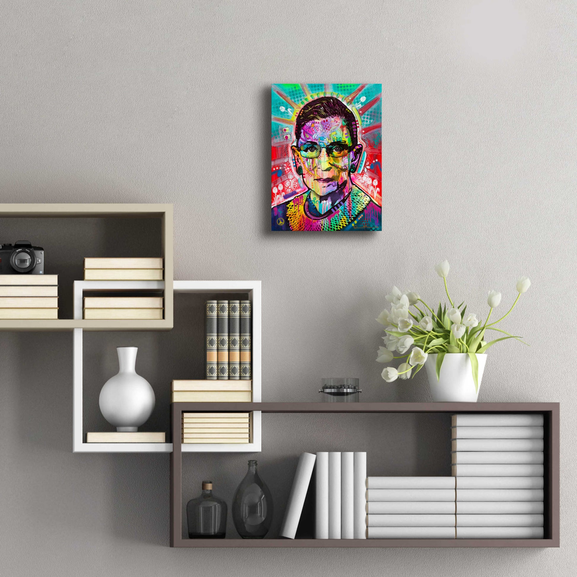 Epic Art 'Ruth Bader Ginsburg' by Dean Russo, Acrylic Glass Wall Art,12x16