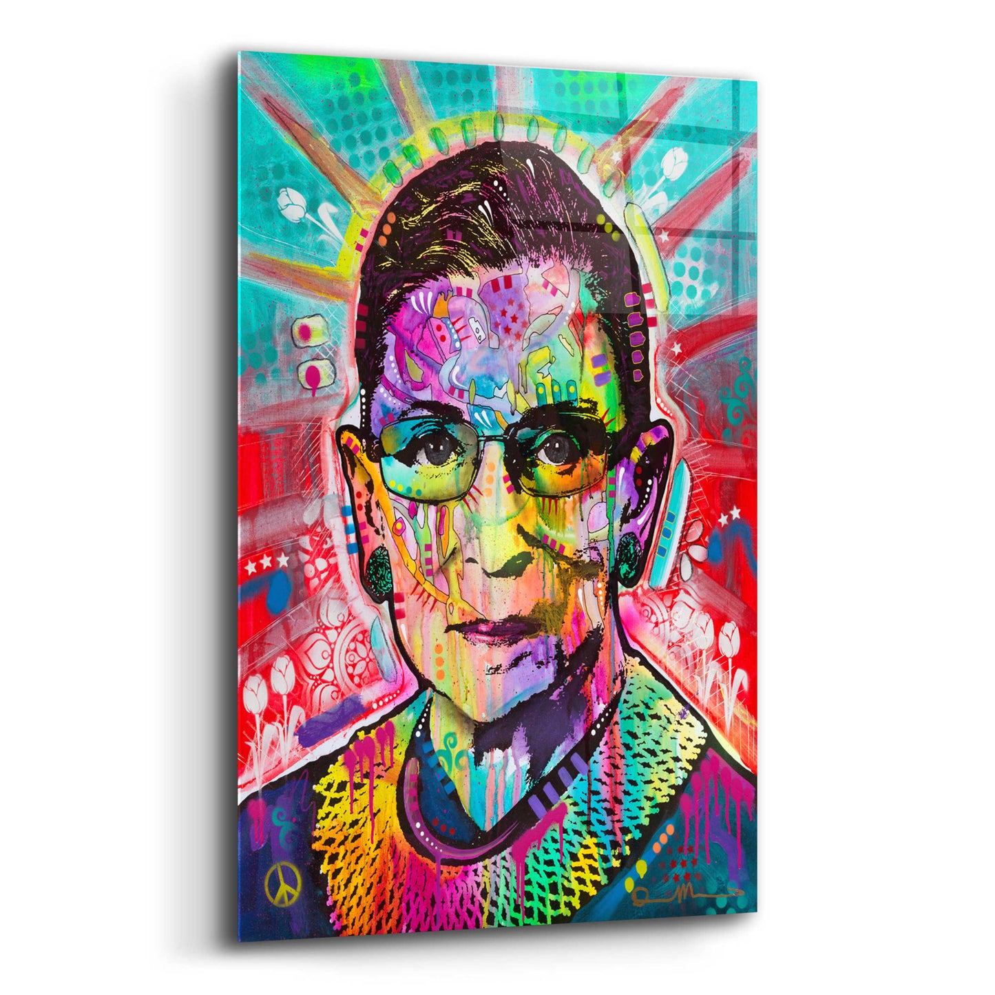 Epic Art 'Ruth Bader Ginsburg' by Dean Russo, Acrylic Glass Wall Art,16x24