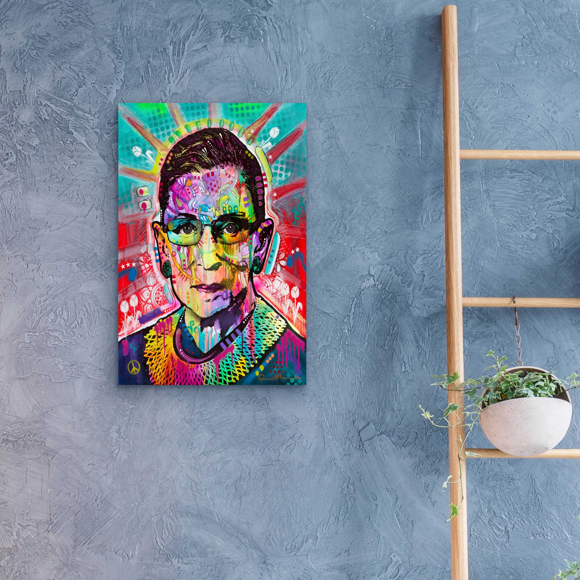 Epic Art 'Ruth Bader Ginsburg' by Dean Russo, Acrylic Glass Wall Art,16x24