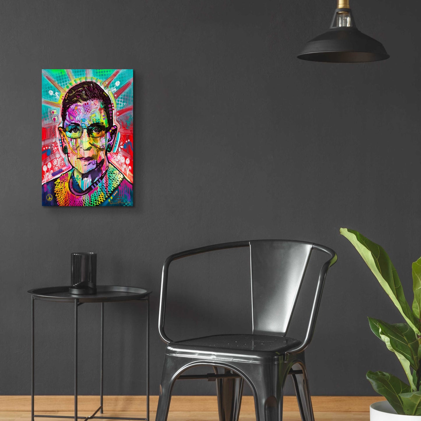 Epic Art 'Ruth Bader Ginsburg' by Dean Russo, Acrylic Glass Wall Art,16x24