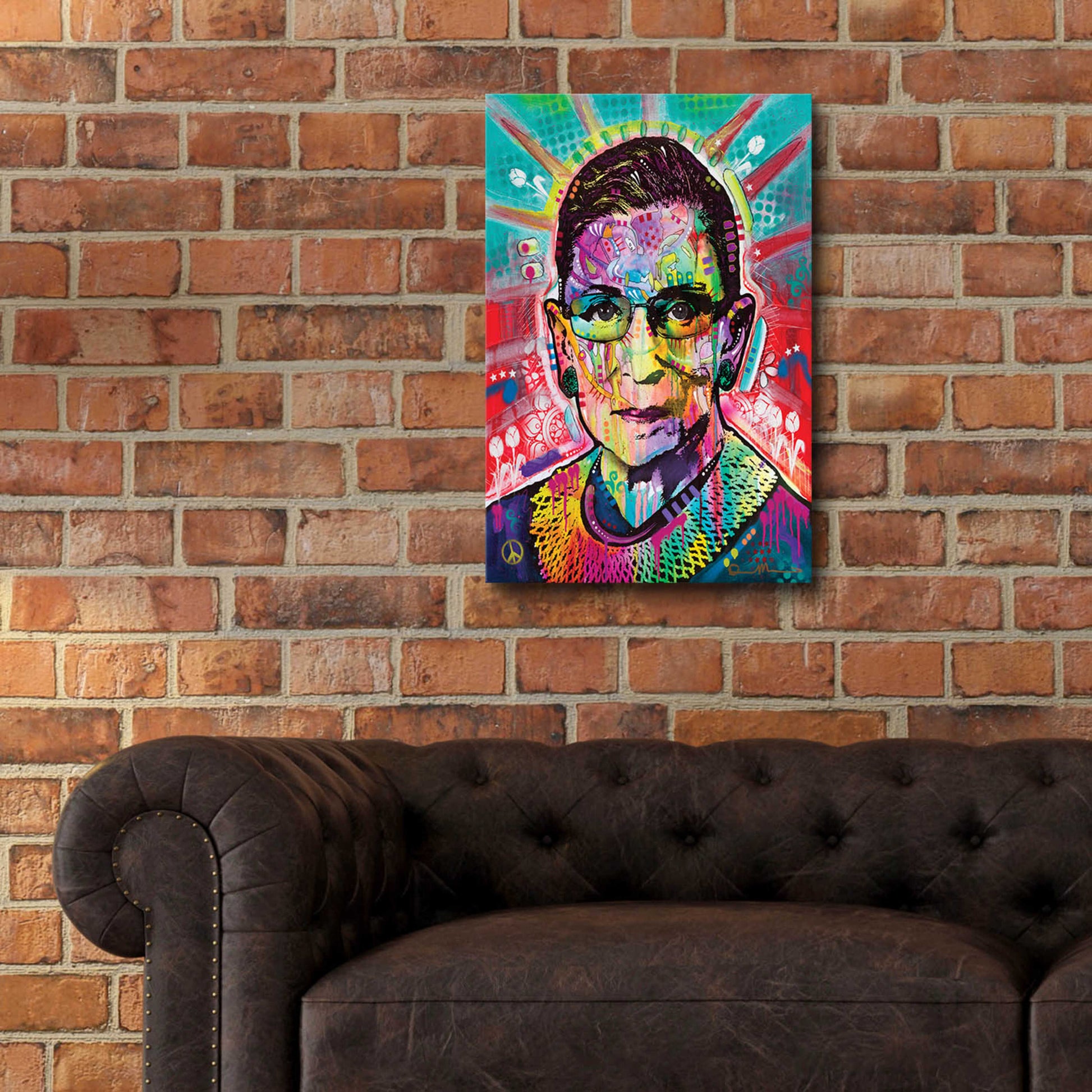 Epic Art 'Ruth Bader Ginsburg' by Dean Russo, Acrylic Glass Wall Art,16x24