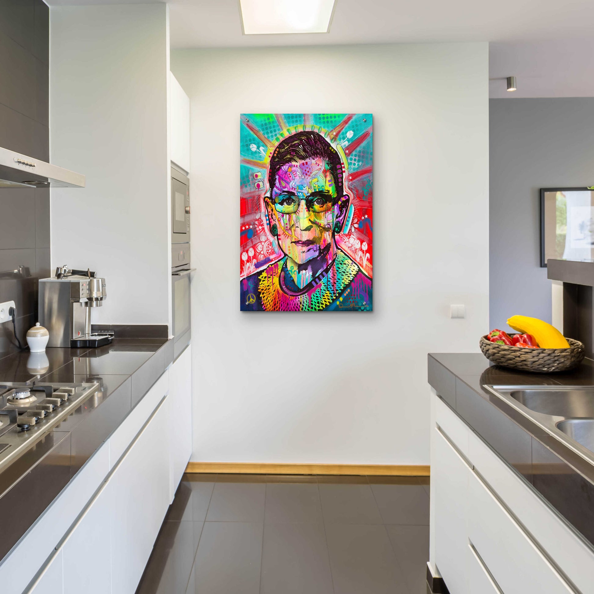 Epic Art 'Ruth Bader Ginsburg' by Dean Russo, Acrylic Glass Wall Art,24x36