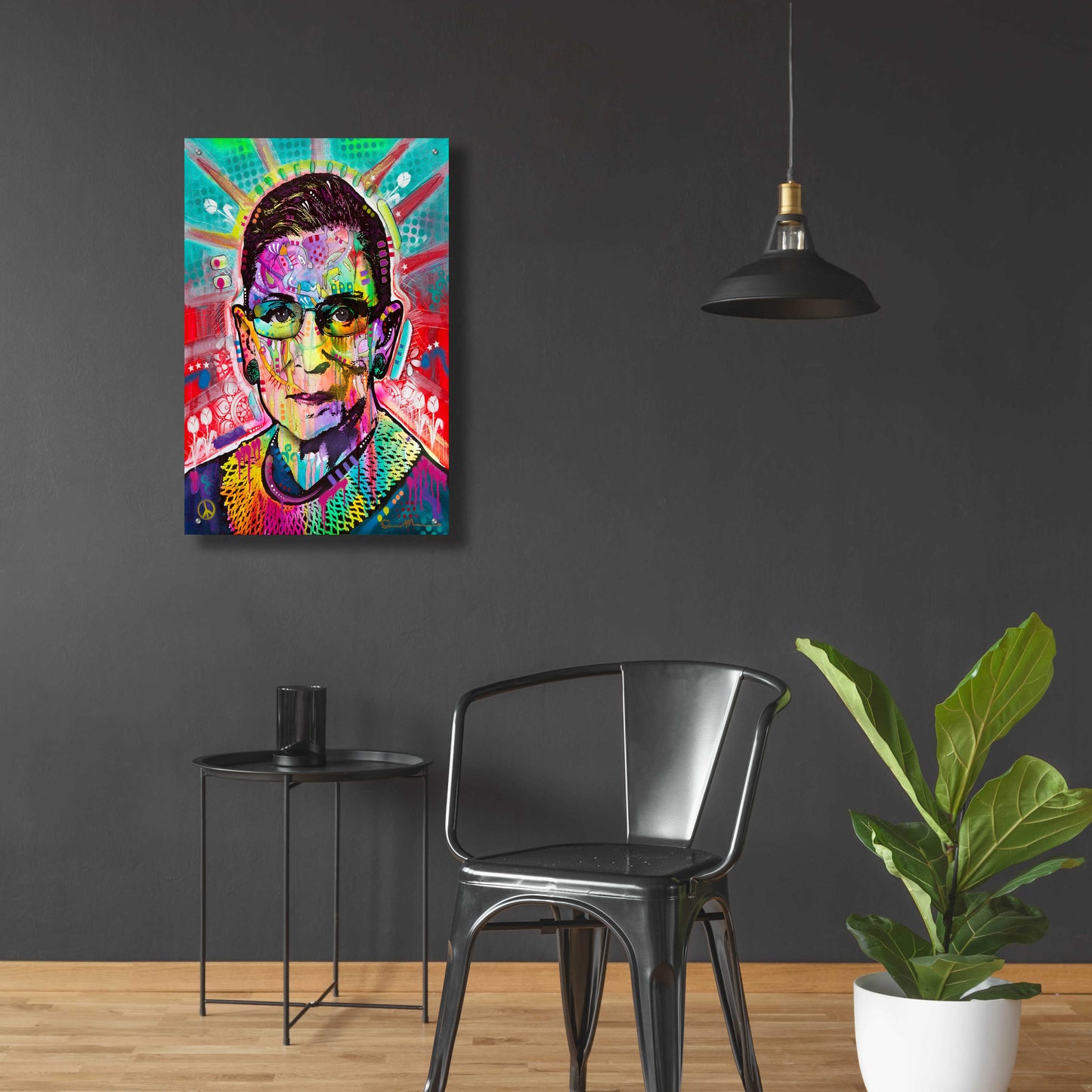 Epic Art 'Ruth Bader Ginsburg' by Dean Russo, Acrylic Glass Wall Art,24x36