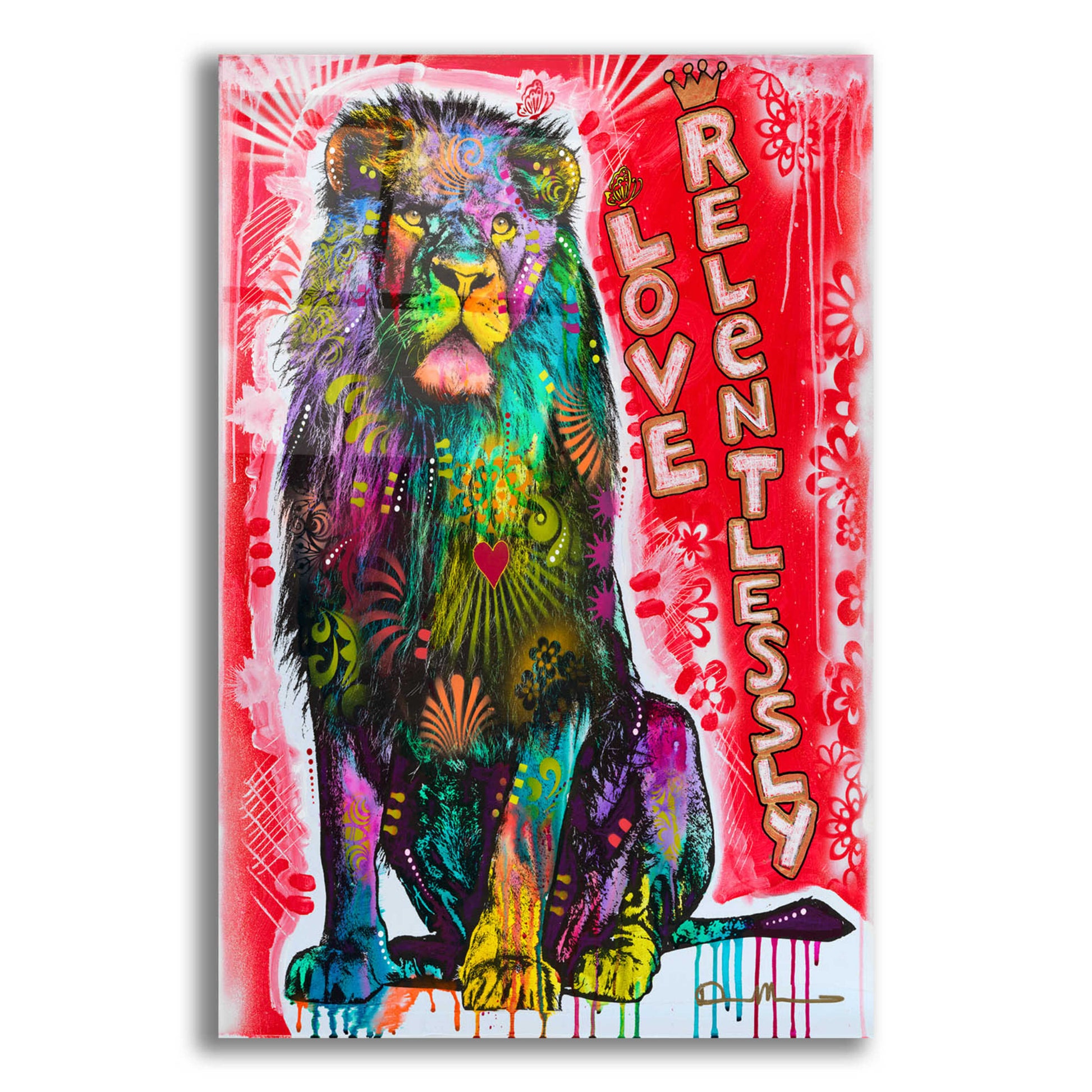 Epic Art 'Love Relentlessly' by Dean Russo, Acrylic Glass Wall Art,12x16