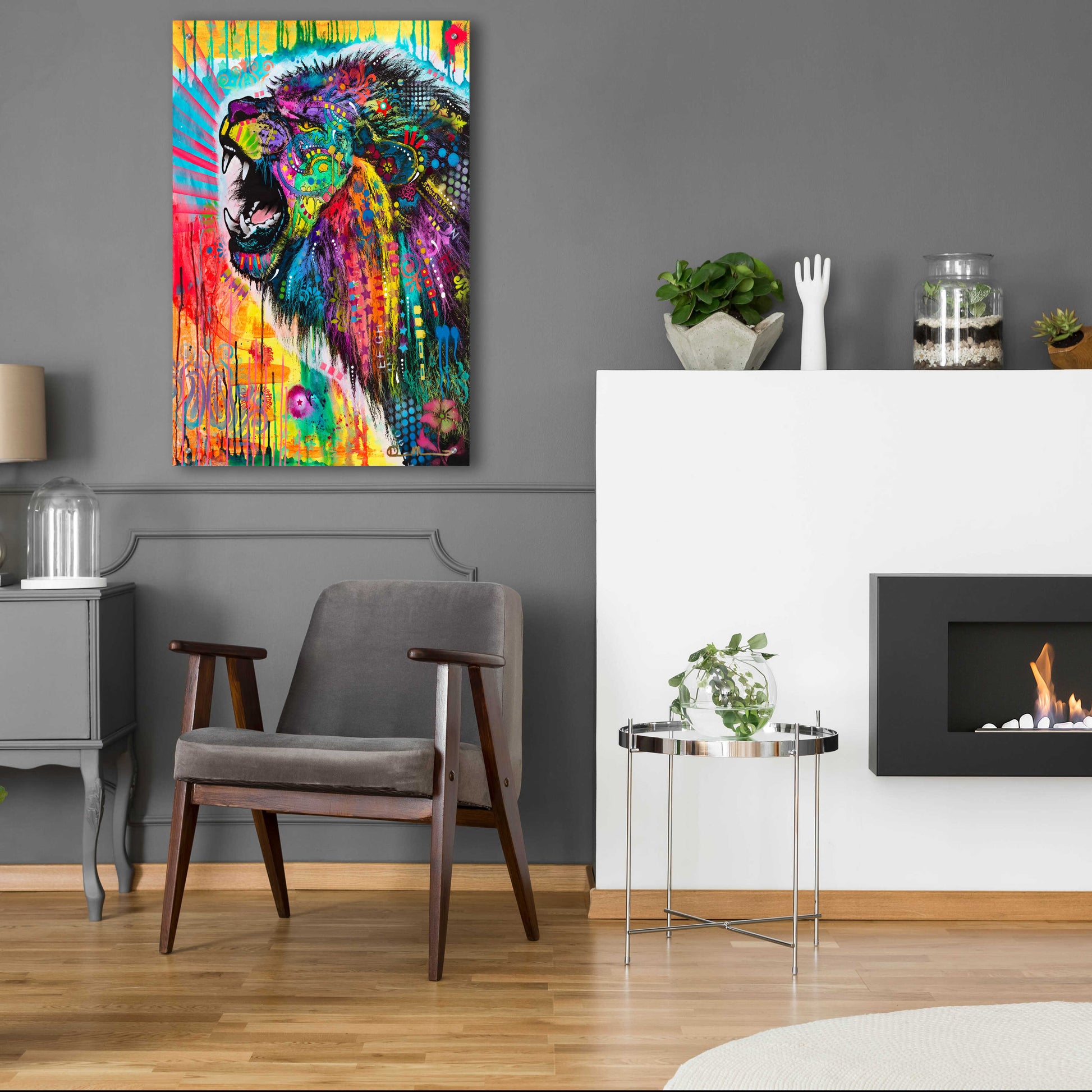 Epic Art 'South African Lion' by Dean Russo, Acrylic Glass Wall Art,24x36