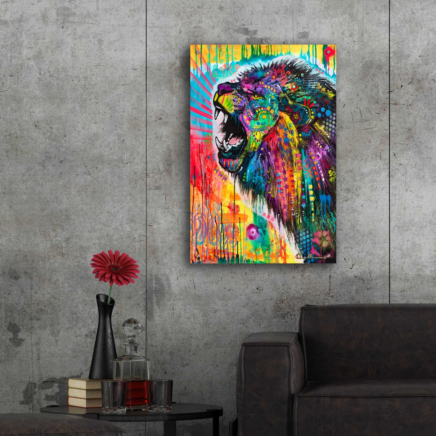 Epic Art 'South African Lion' by Dean Russo, Acrylic Glass Wall Art,24x36