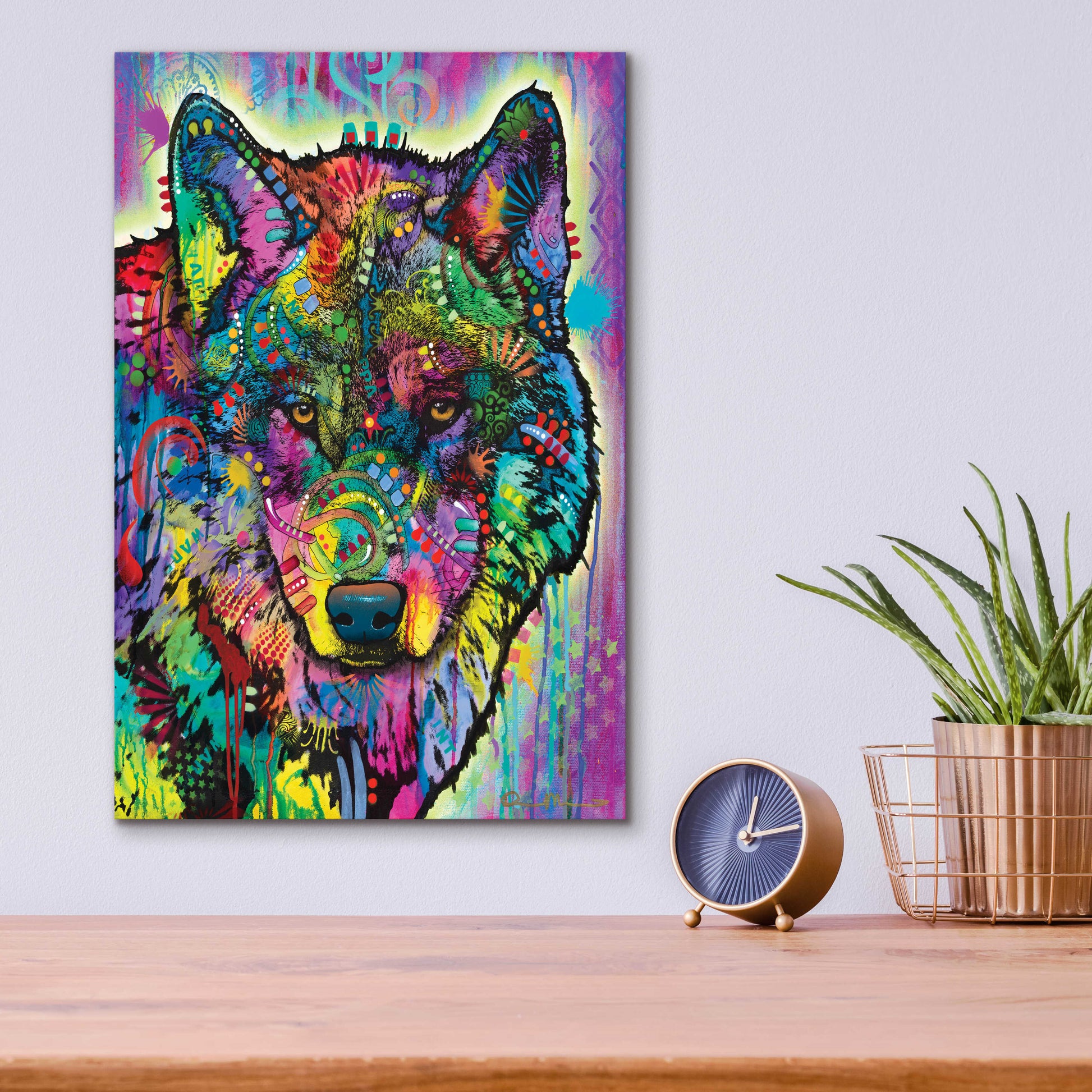 Epic Art 'Warf Wolf' by Dean Russo, Acrylic Glass Wall Art,12x16