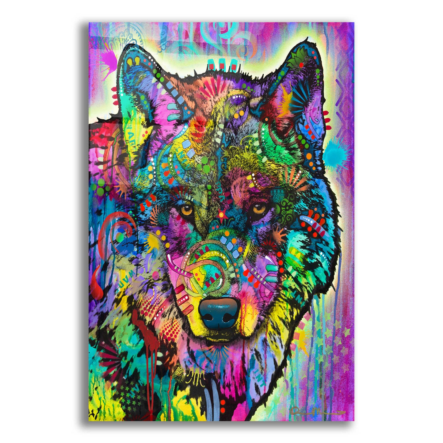 Epic Art 'Warf Wolf' by Dean Russo, Acrylic Glass Wall Art,12x16